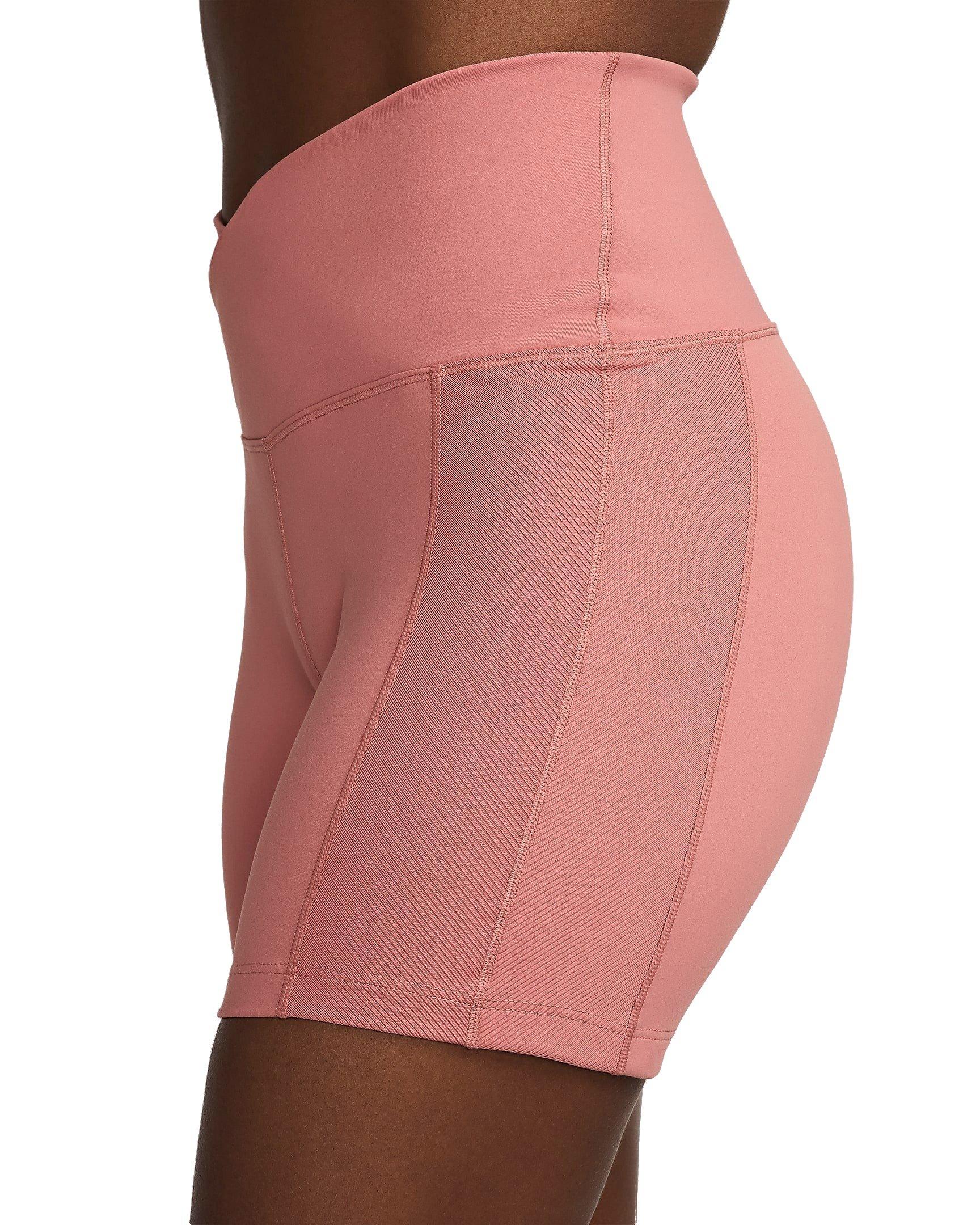 Nike Women's One Wrap High-Waisted 5" Biker Shorts - PINK Thumbnail View 3
