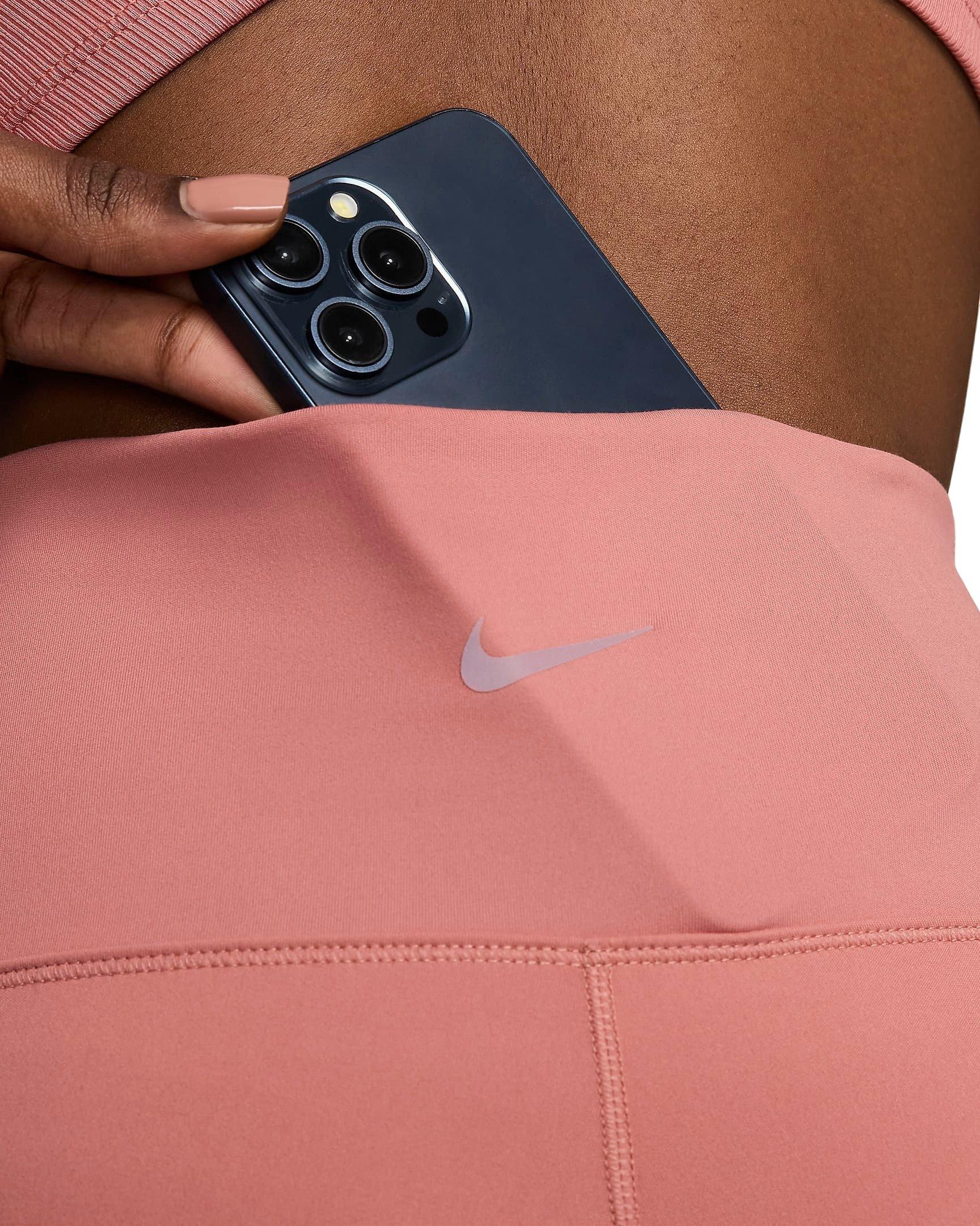 Nike Women's One Wrap High-Waisted 5" Biker Shorts - PINK Thumbnail View 6