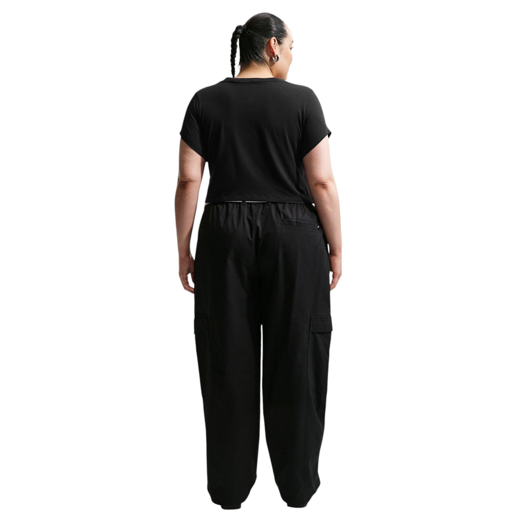 Nike Women's Sportswear Chill Knit Slim Cropped T-Shirt - Black/Red - BLACK/RED