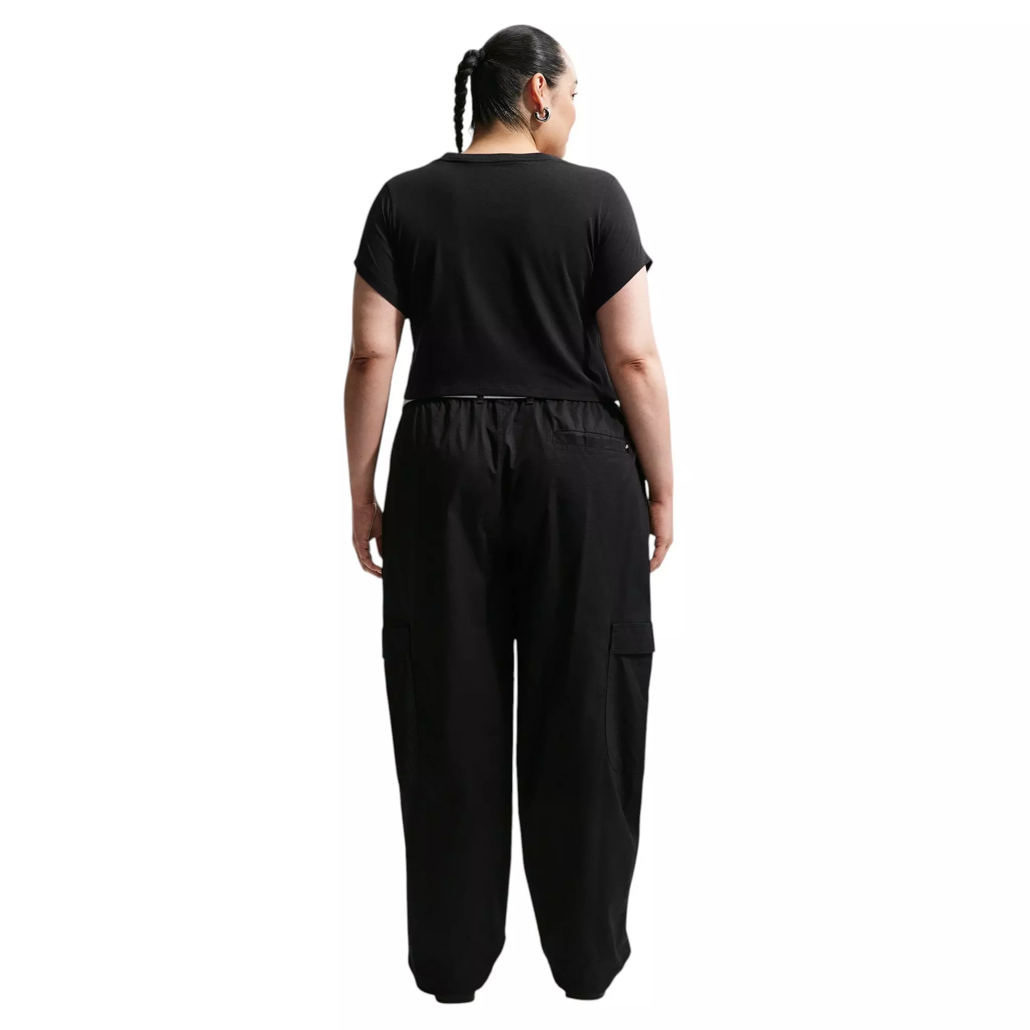 Nike Women's Sportswear Chill Knit Slim Cropped T-Shirt - Black/Red - BLACK/RED