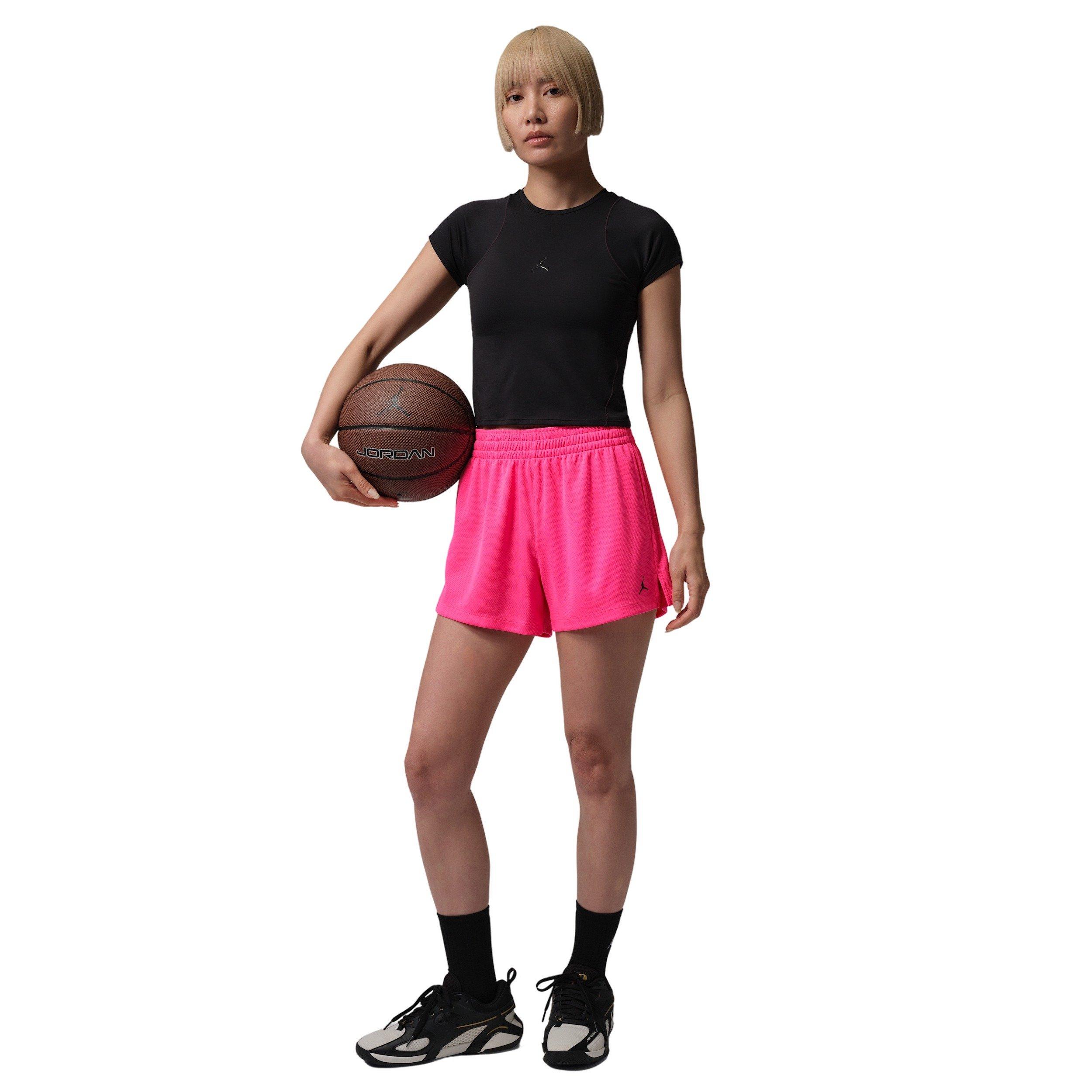 Jordan Women's Sport Solid Mesh Shorts -Pink - PINK Thumbnail View 6