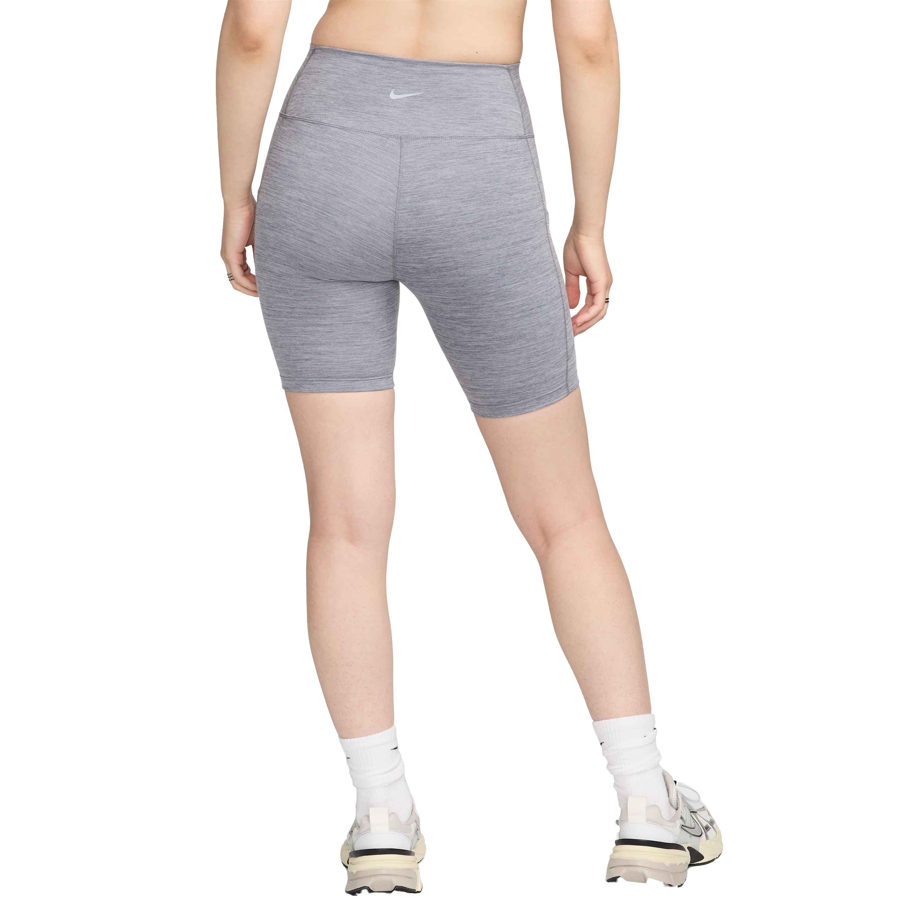Nike Women's One High-Waisted 8" Biker Shorts with Pockets - GREY Thumbnail View 2