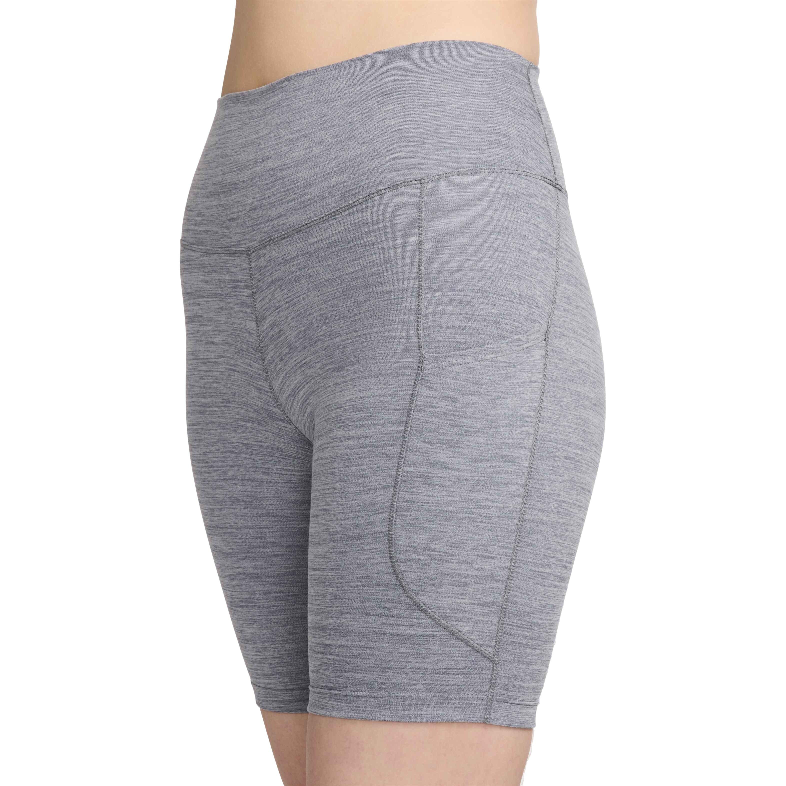 Nike Women's One High-Waisted 8" Biker Shorts with Pockets - GREY Thumbnail View 3