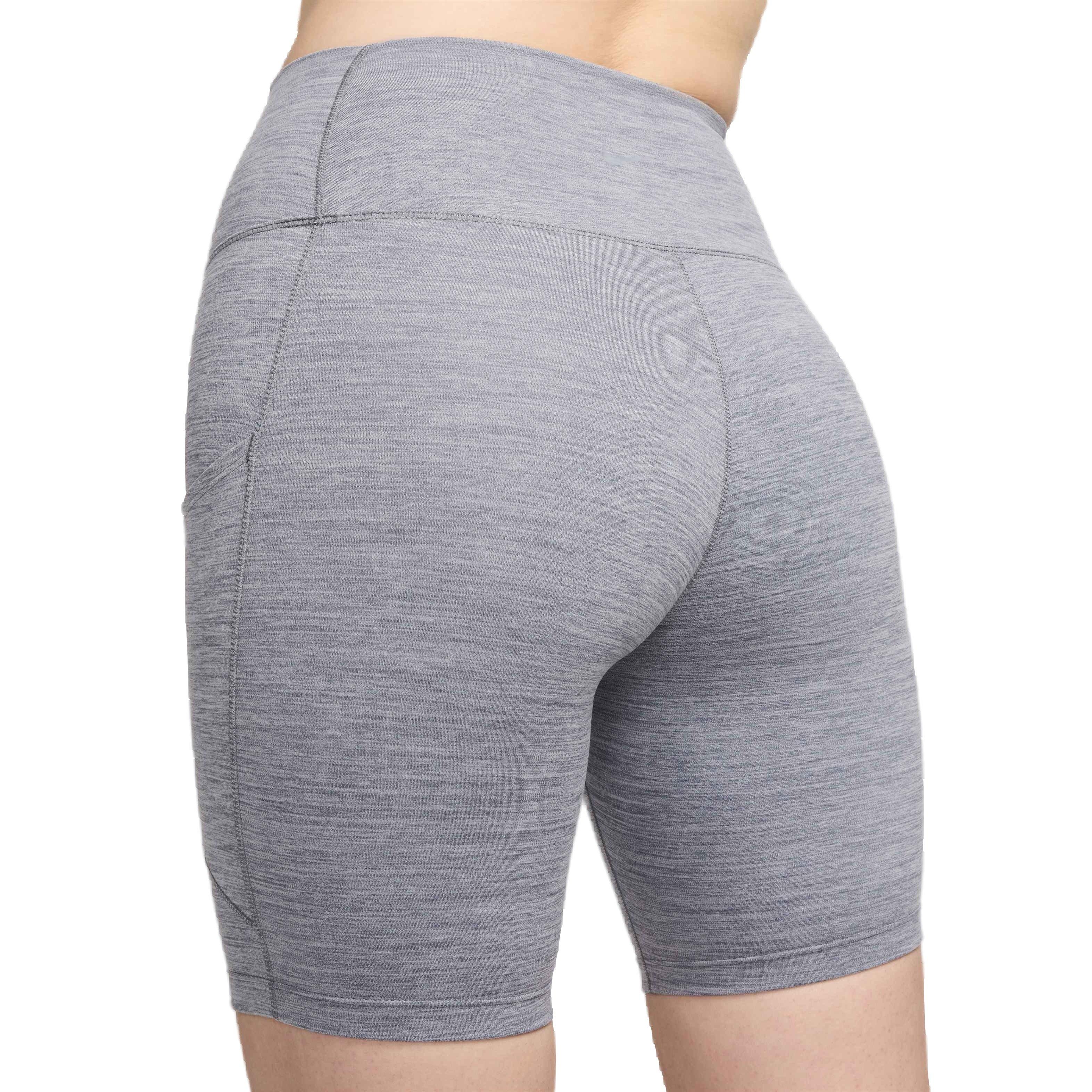 Nike Women's One High-Waisted 8" Biker Shorts with Pockets - GREY Thumbnail View 5