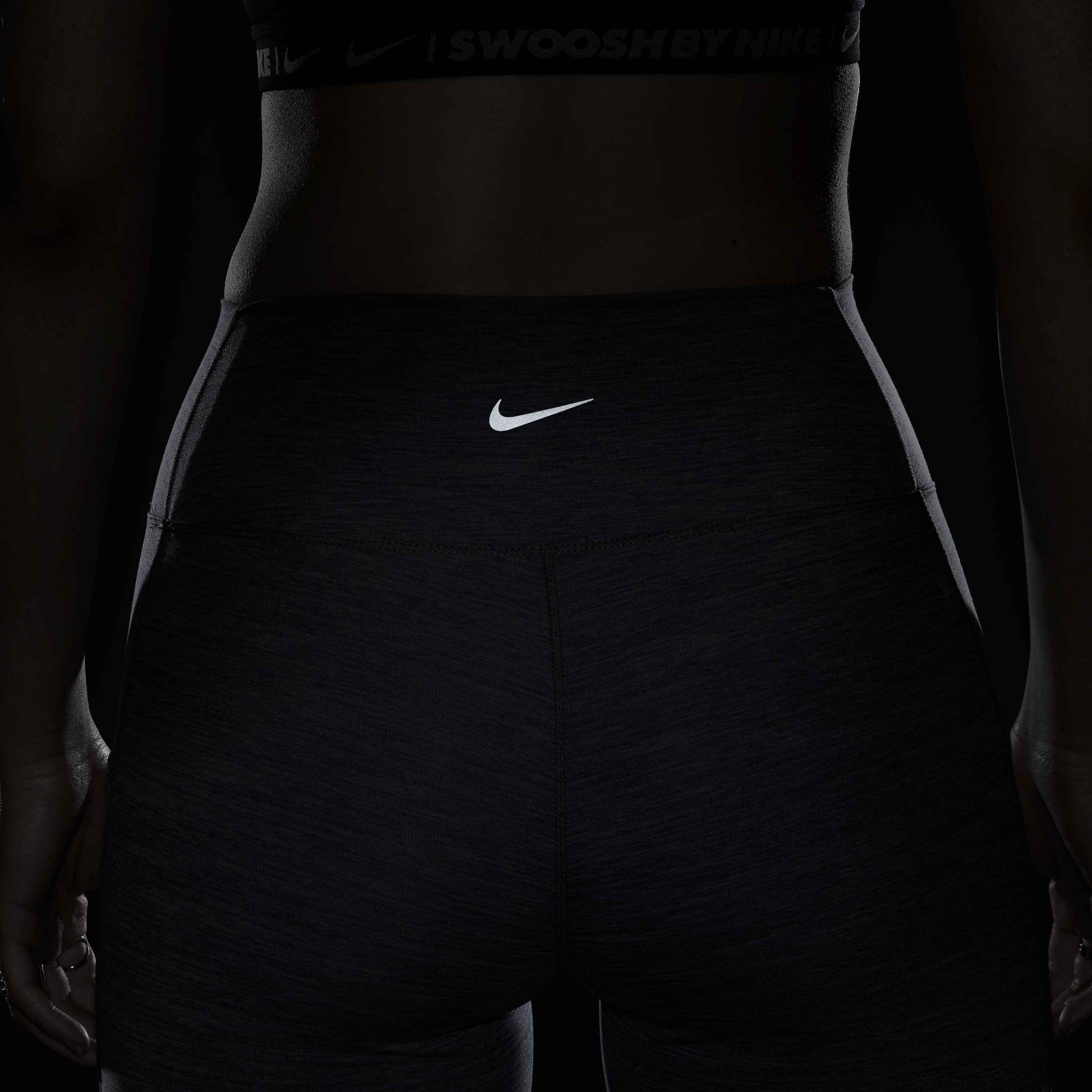 Nike Women's One High-Waisted 8" Biker Shorts with Pockets - GREY Thumbnail View 9