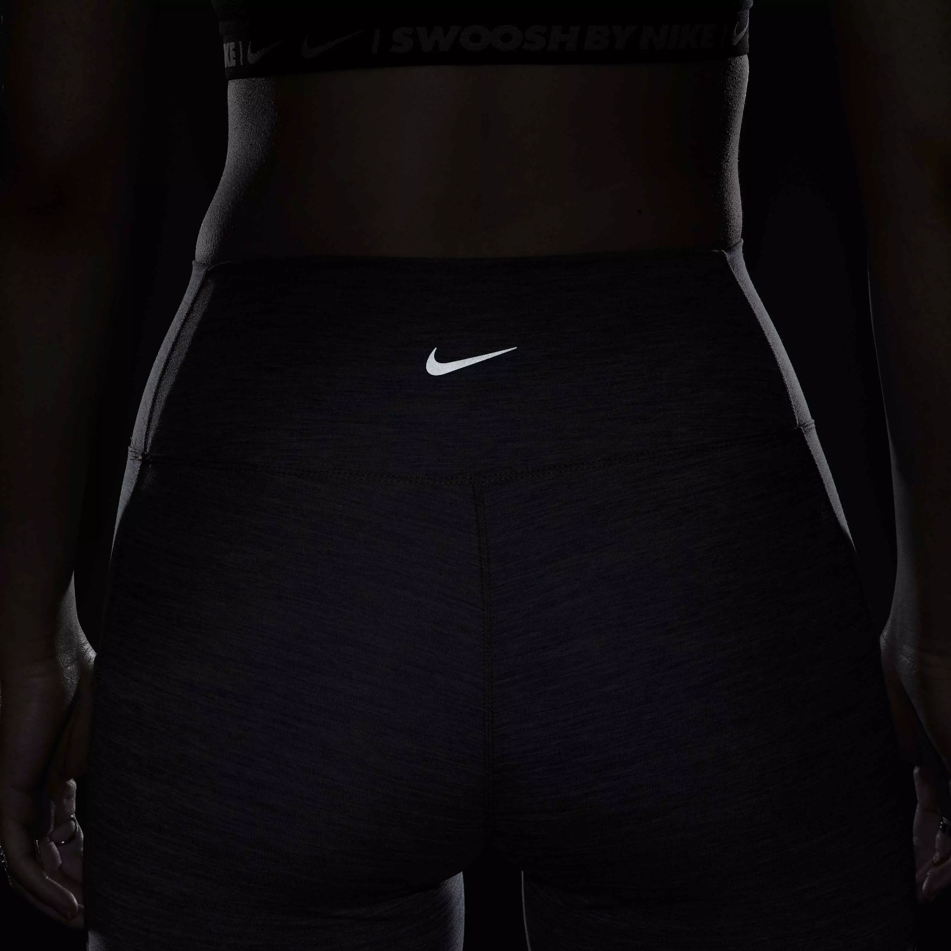 Nike Women's One High-Waisted 8" Biker Shorts with Pockets - GREY