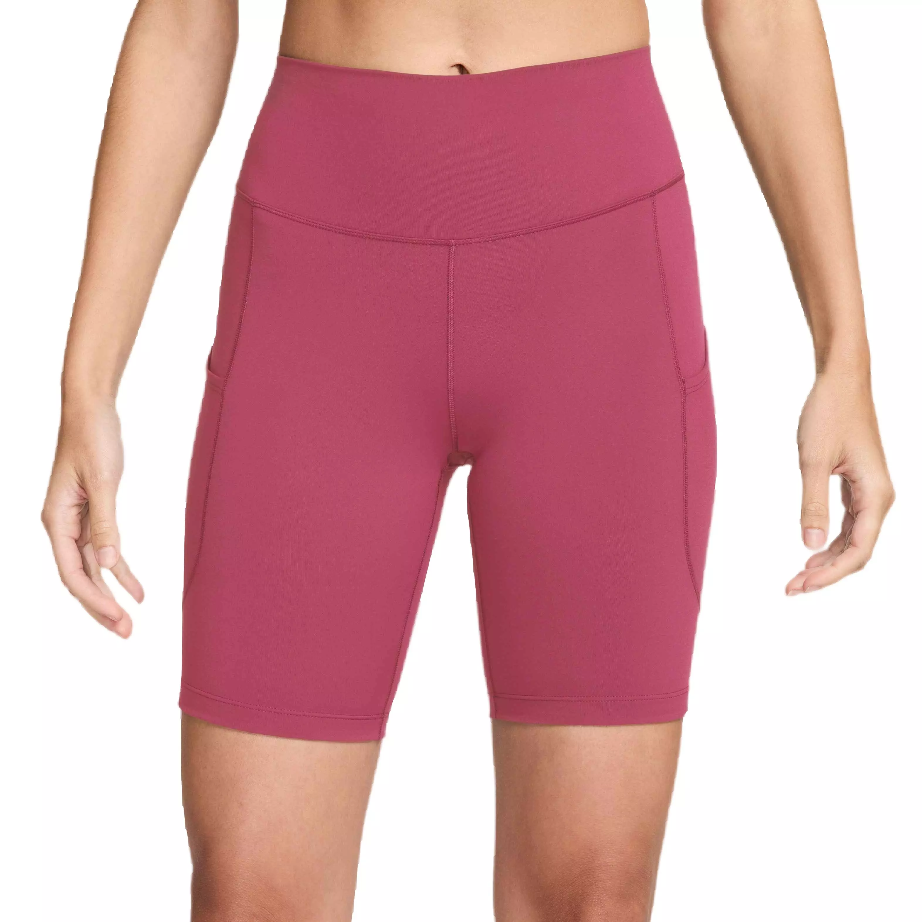 Nike Women's One High-Waisted 8" Biker Shorts with Pockets - PINK