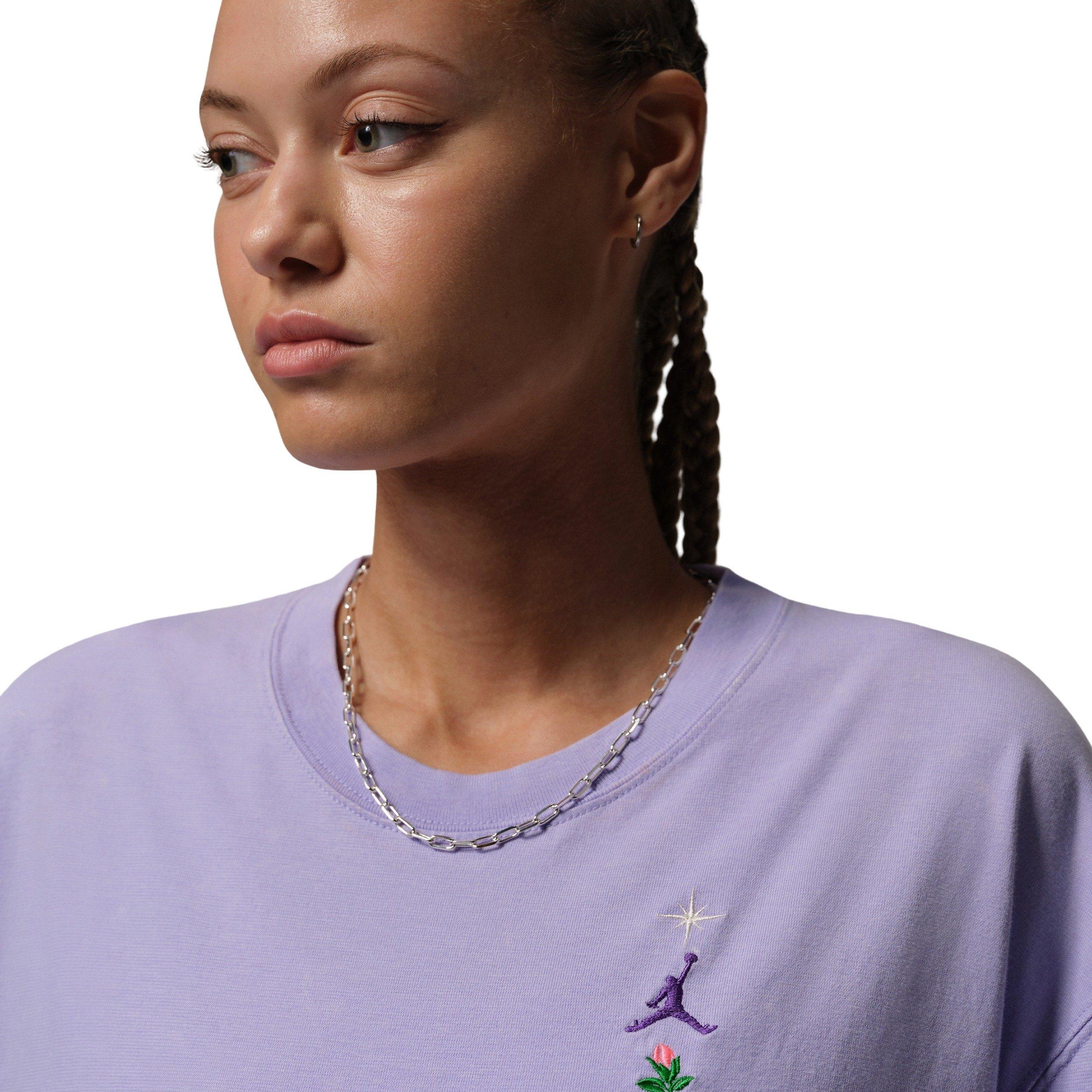 Jordan Women's Oversized Graphic Tee - Purple - PURPLE Thumbnail View 3