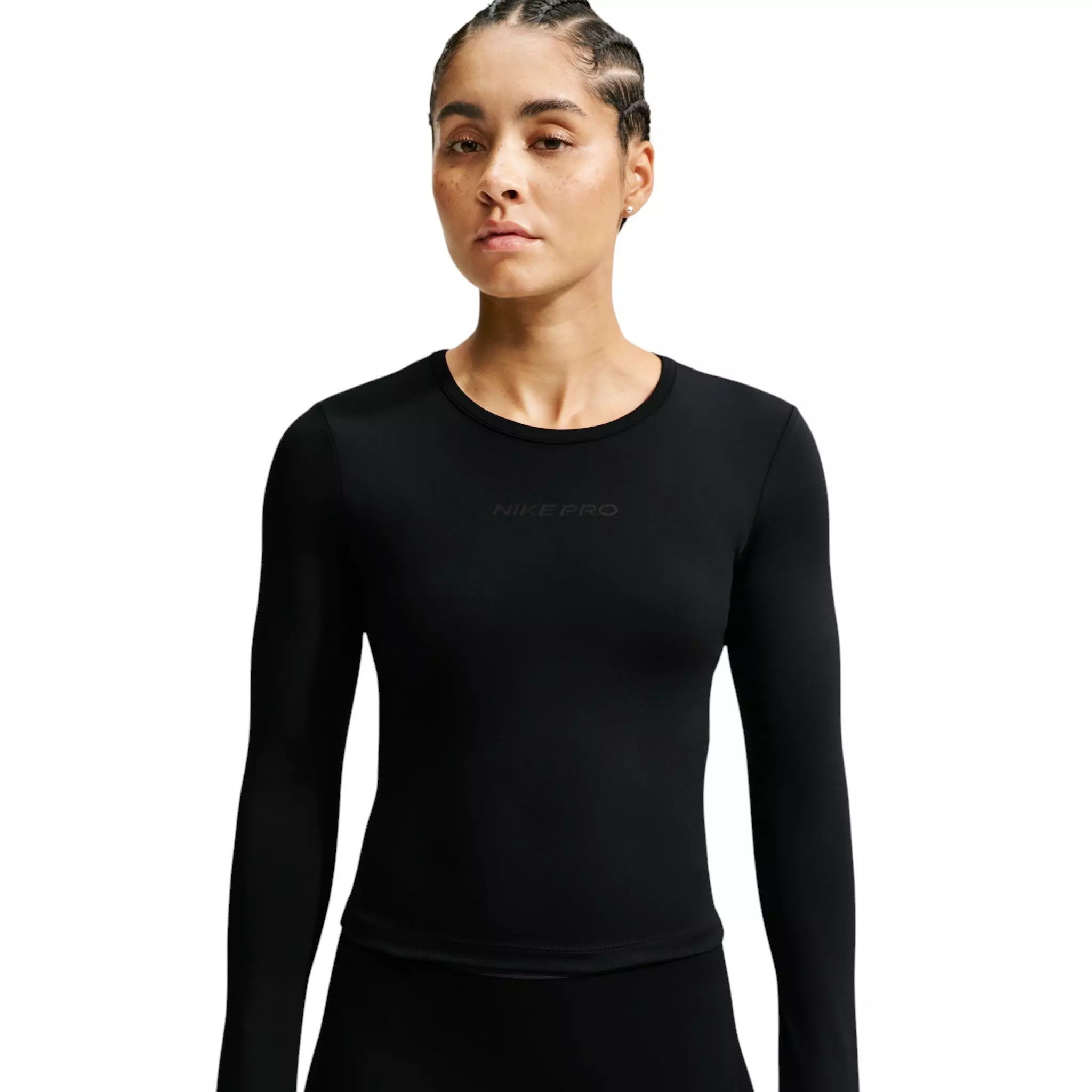Nike Women's Pro Sculpt "Keely Hodgkinson" Dri-FIT Long Sleeve Top - Black/Off-White - BLACK/OFF-WHITE