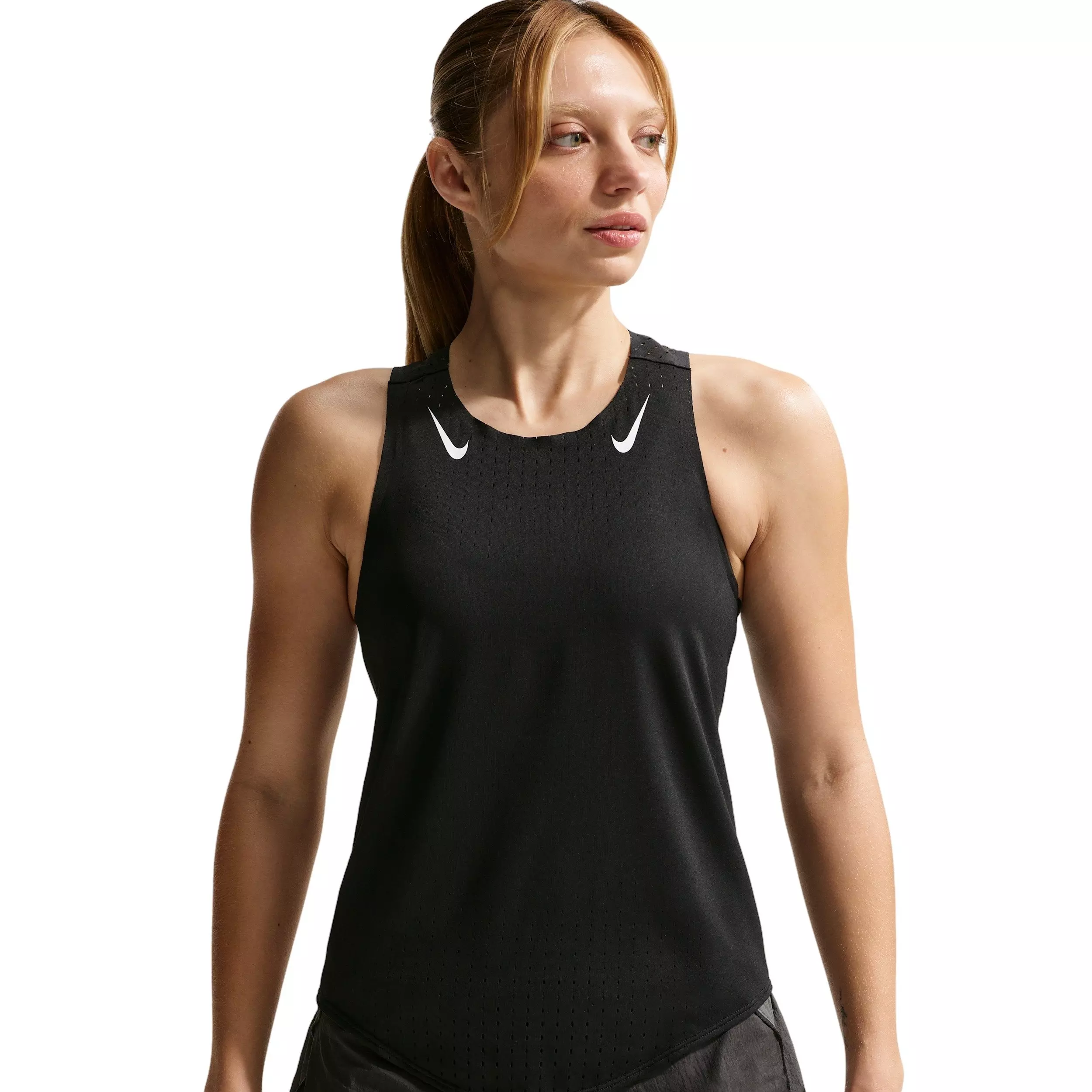 Nike Women's AeroSwift Dri-FIT ADV Running Singlet - Black - BLACK