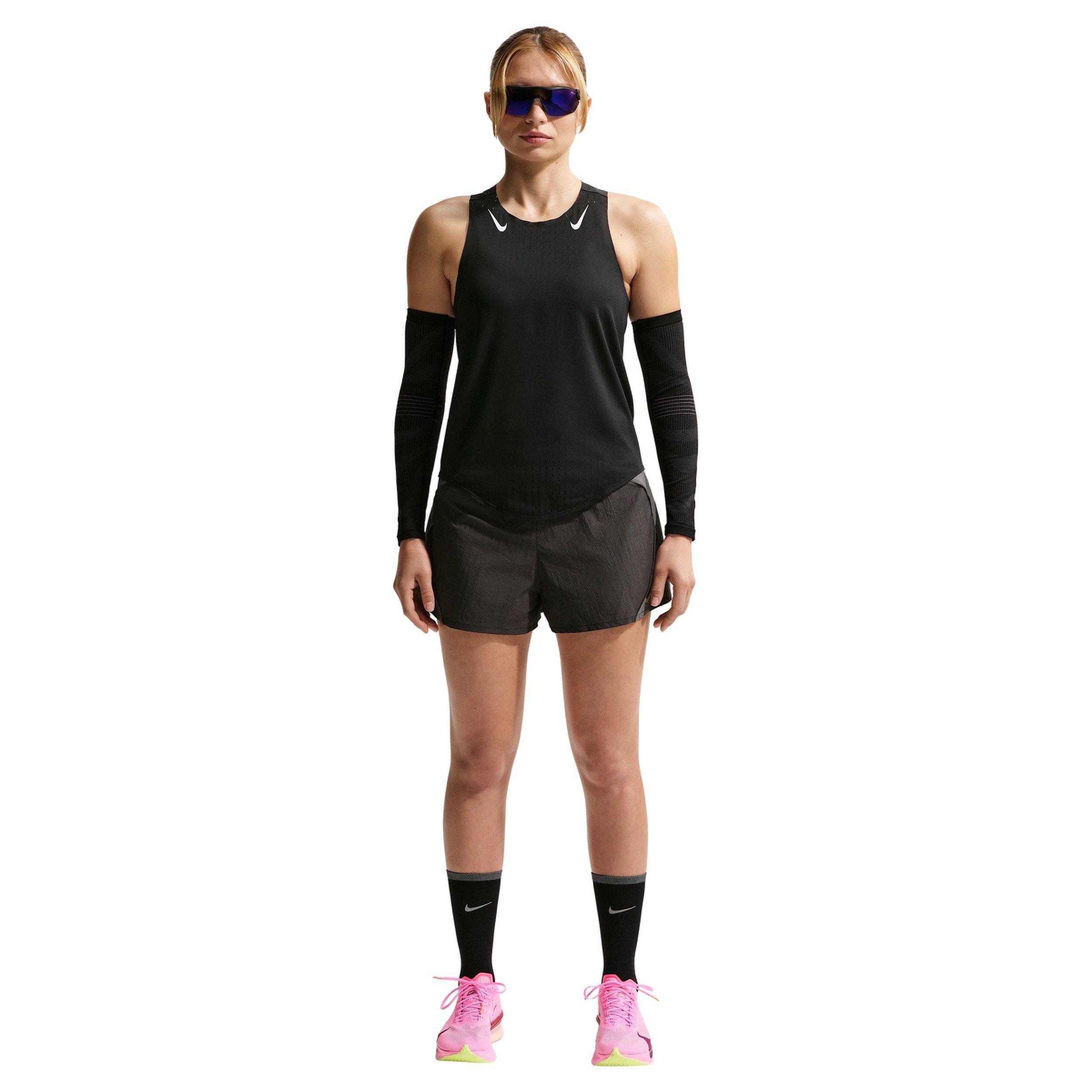 Nike Women's AeroSwift Dri-FIT ADV Running Singlet -Black - BLACK Thumbnail View 4