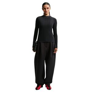 Nike Women's Sportswear Tight Long Sleeve Top - Black/Off-White - BLACK/OFF-WHITE