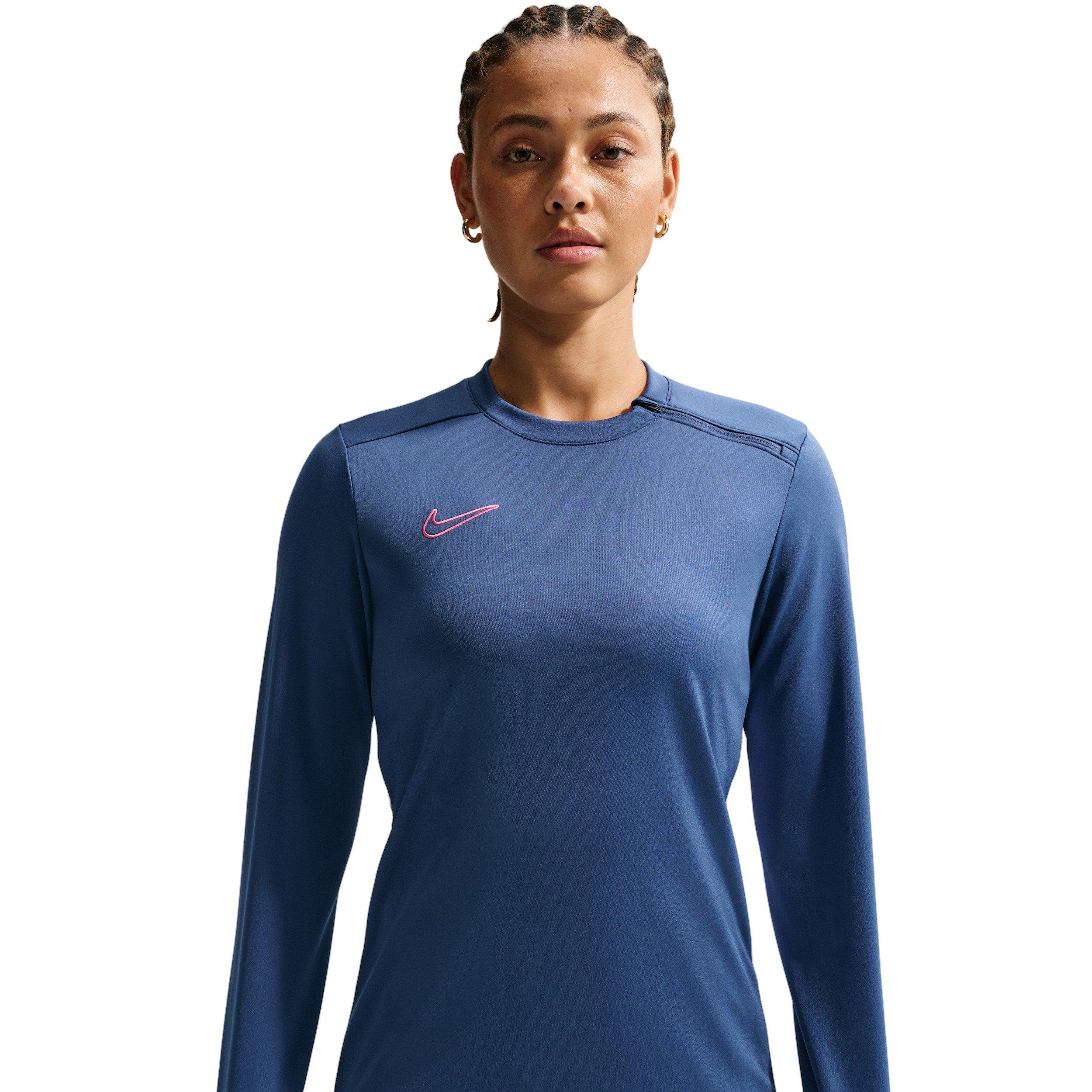 Nike Women's Academy Dri-FIT Crew-neck Long-Sleeve Soccer Top -Navy - NAVY Thumbnail View 1