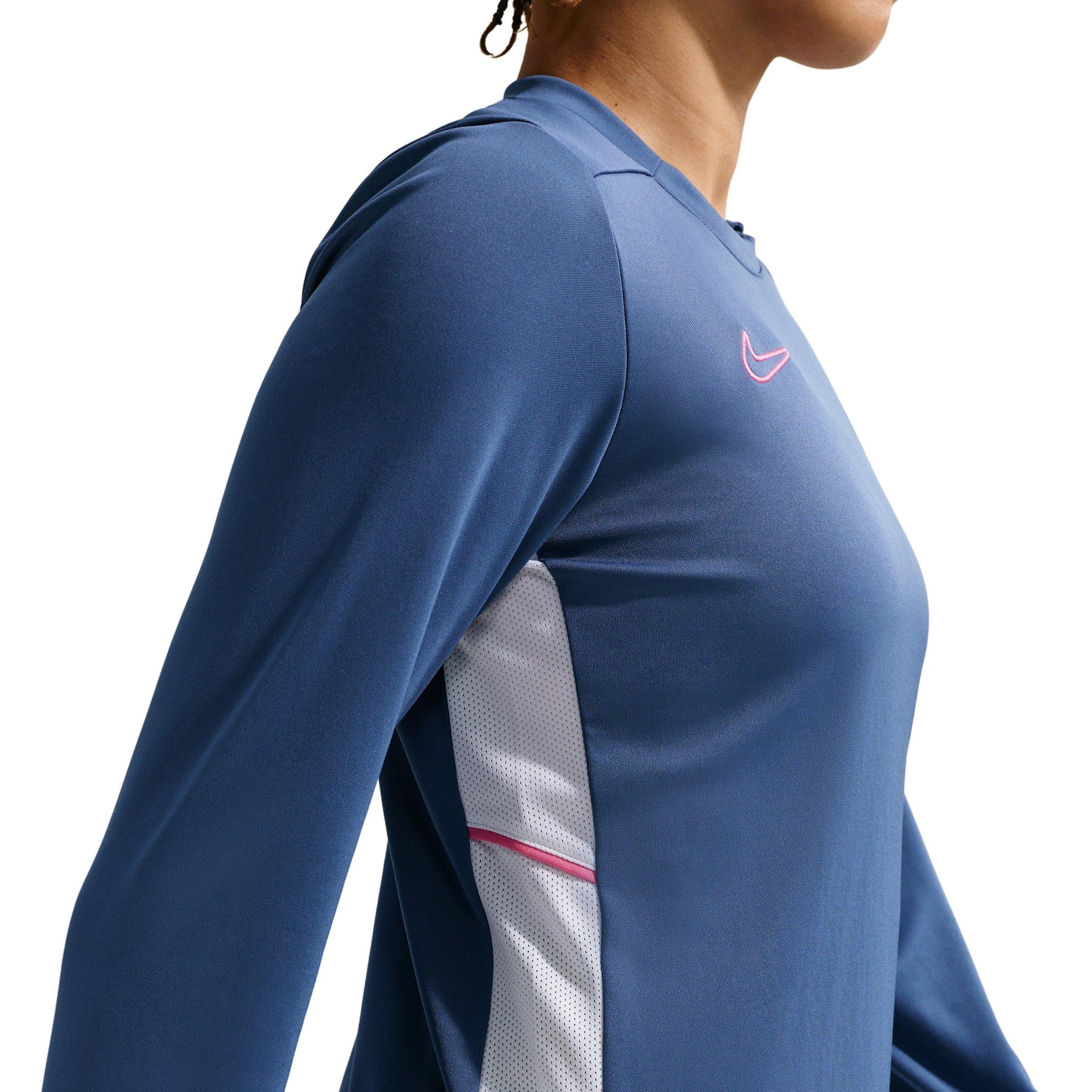 Nike Women's Academy Dri-FIT Crew-neck Long-Sleeve Soccer Top - Navy - NAVY Thumbnail View 2