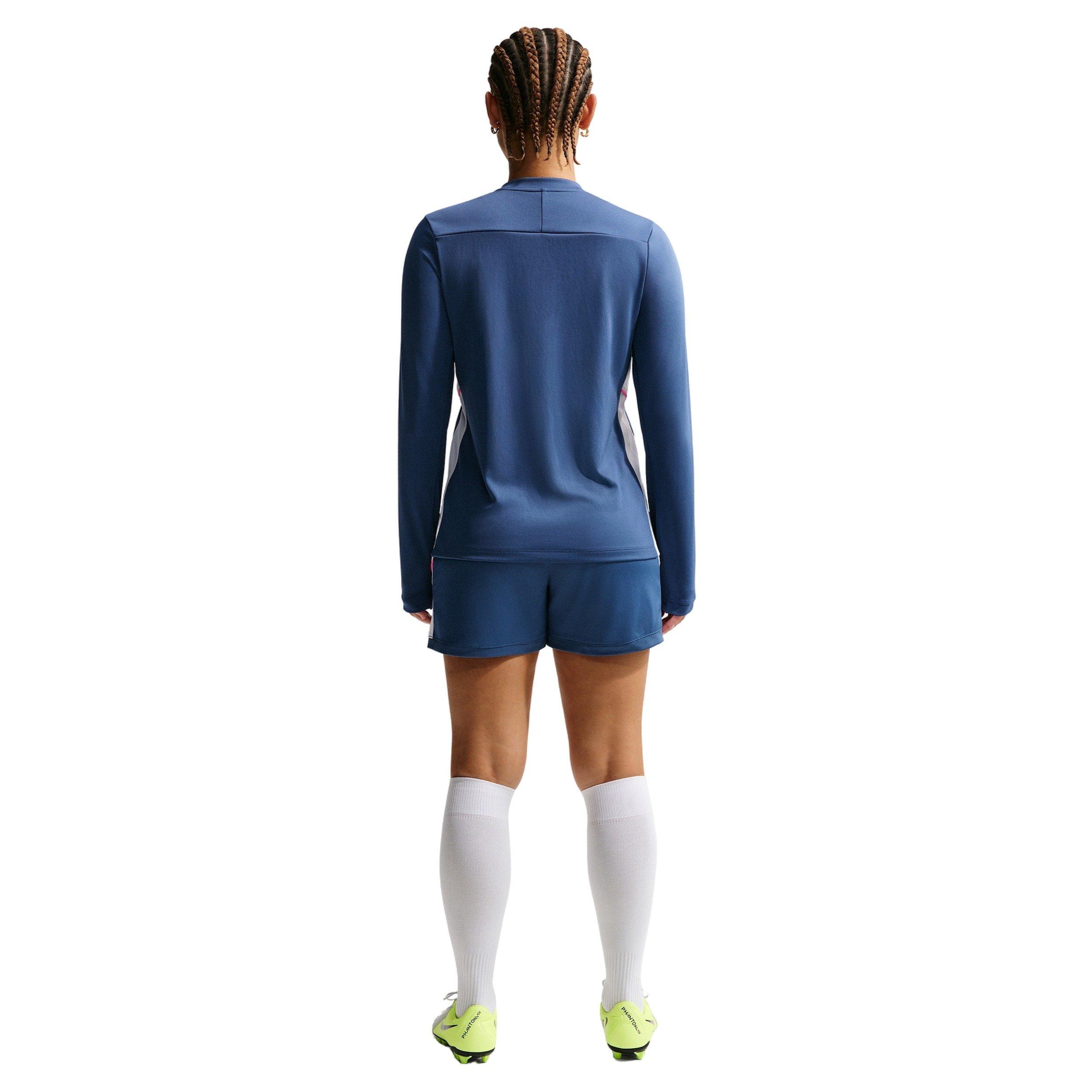 Nike Women's Academy Dri-FIT Crew-neck Long-Sleeve Soccer Top -Navy - NAVY Thumbnail View 5