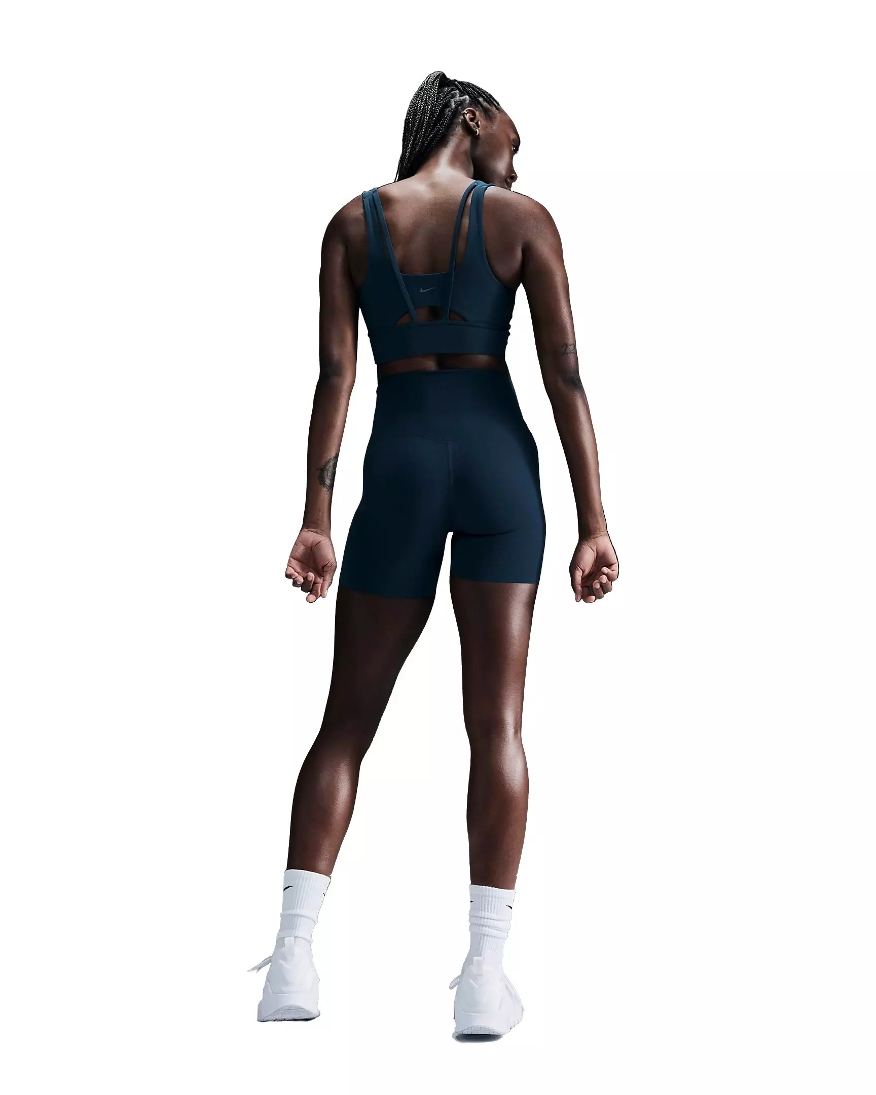 Nike Women's Zenvy Gentle-Support High-Waisted 5" Biker Shorts - NAVY