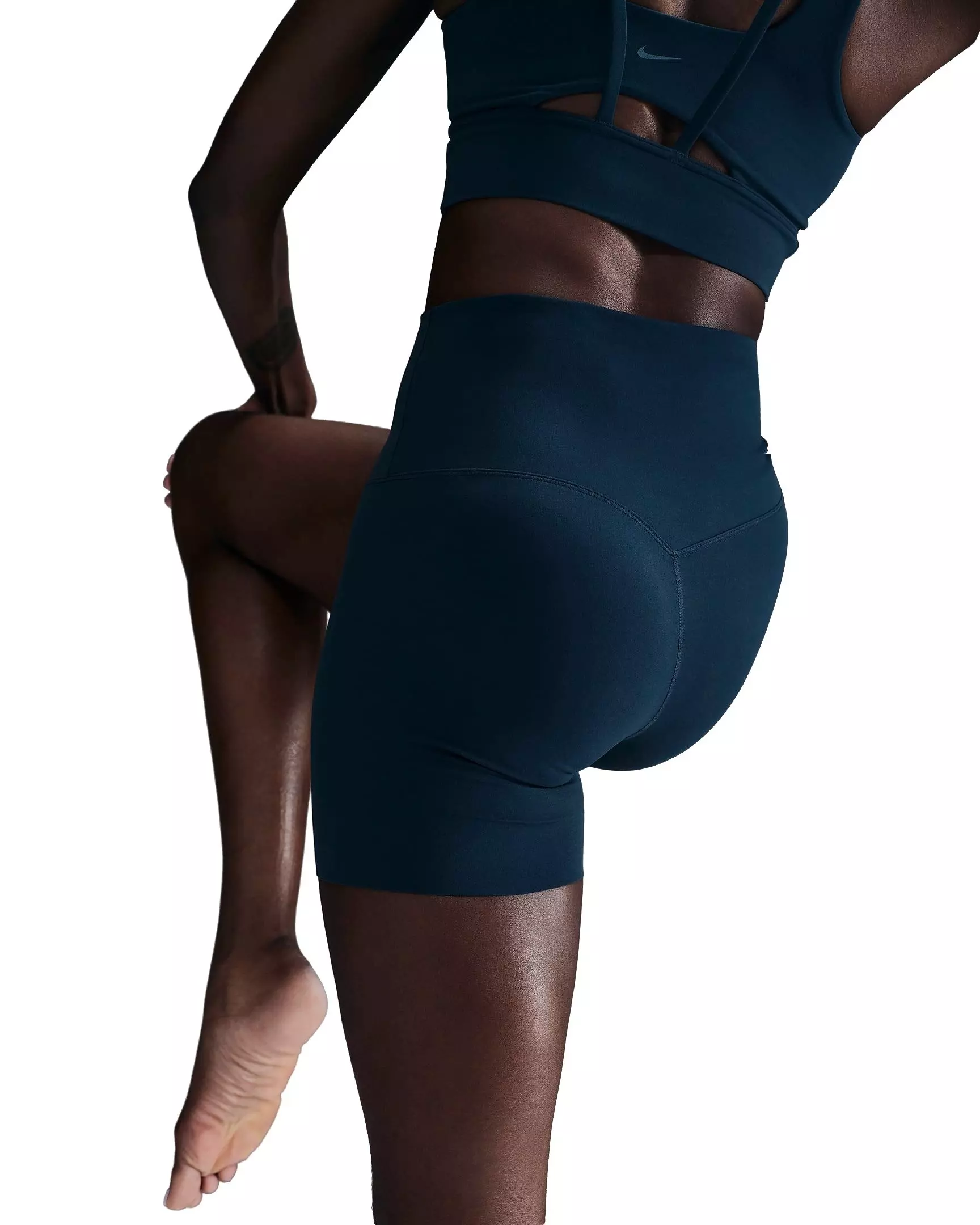 Nike Women's Zenvy Gentle-Support High-Waisted 5" Biker Shorts - NAVY