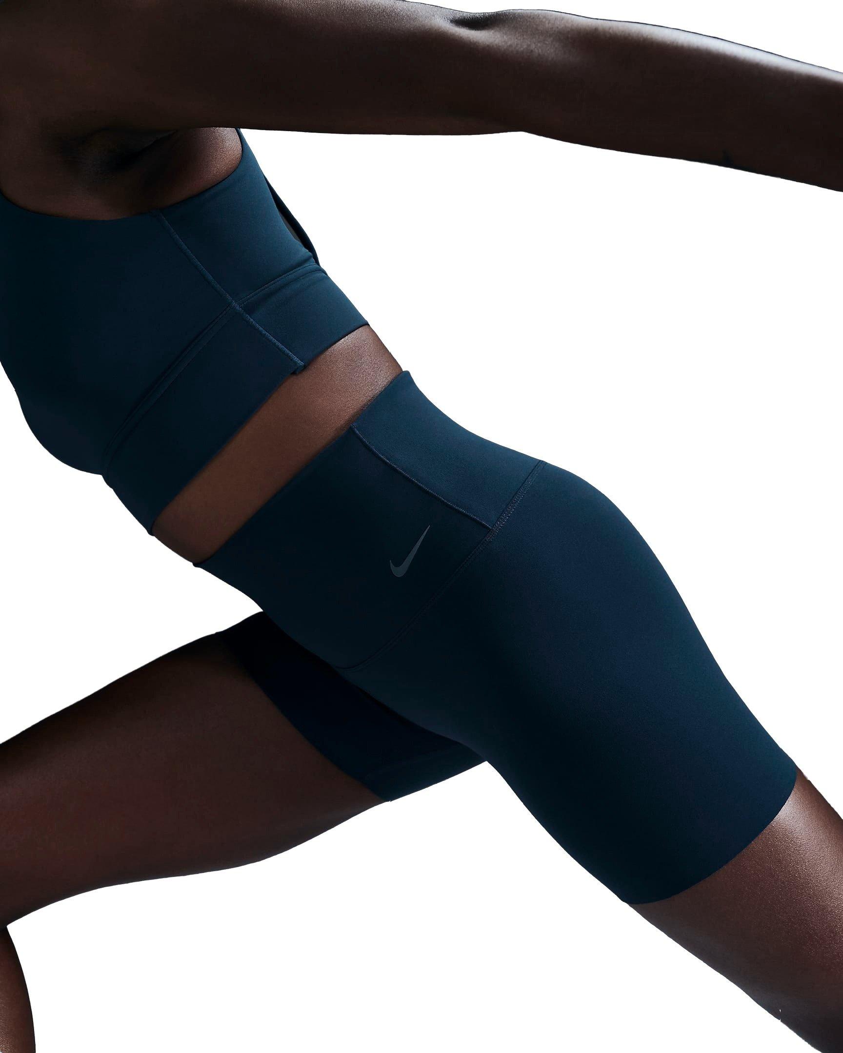 Nike Women's Zenvy Gentle-Support High-Waisted 5" Biker Shorts - NAVY Thumbnail View 4