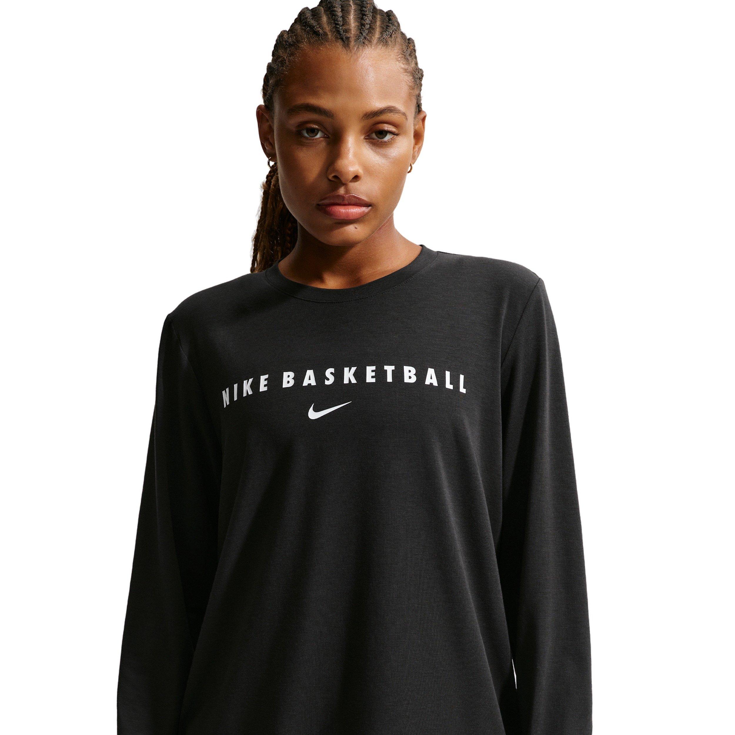 Nike Women's Dri-FIT Long-Sleeve Warm-Up Basketball Top - Black - BLACK Thumbnail View 1