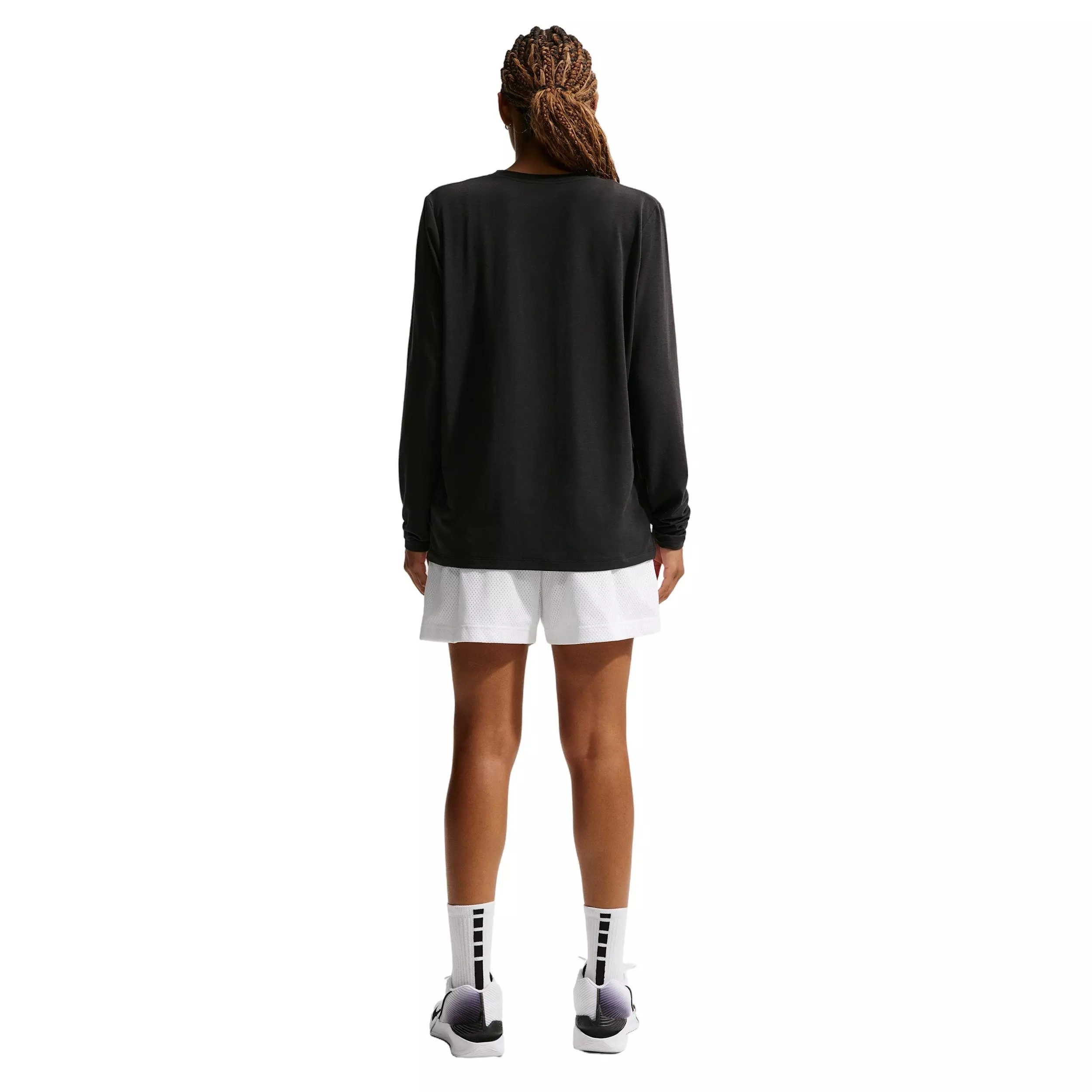 Nike Women's Dri-FIT Long-Sleeve Warm-Up Basketball Top - Black - BLACK
