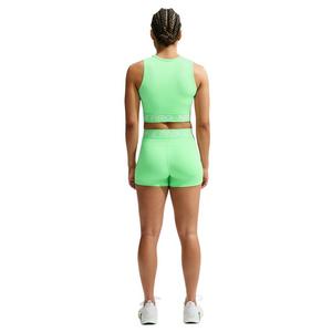 Nike Women's Pro Mid-Rise 3" Biker Shorts - Green/White - GREEN/WHITE