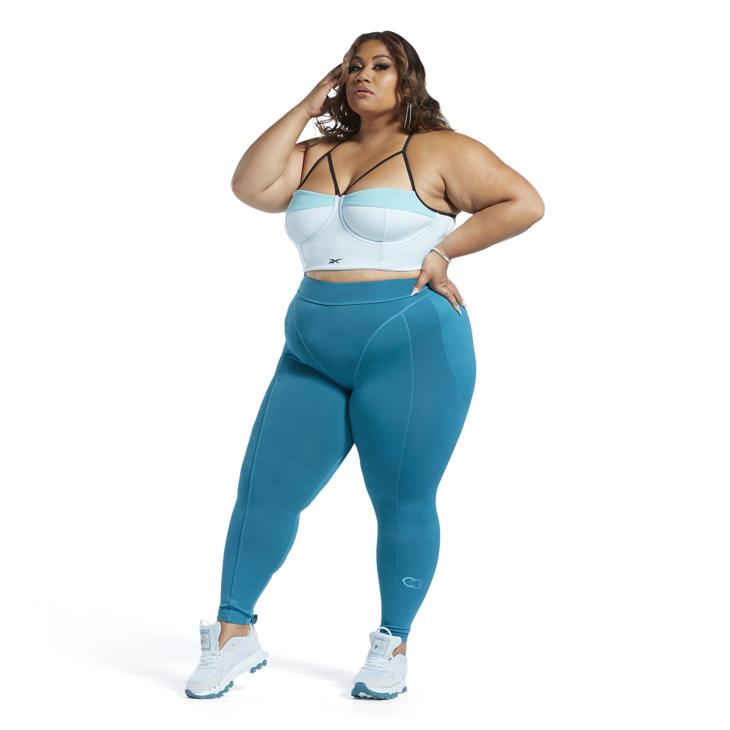 Reebok x Cardi B sculpt leggings in teal