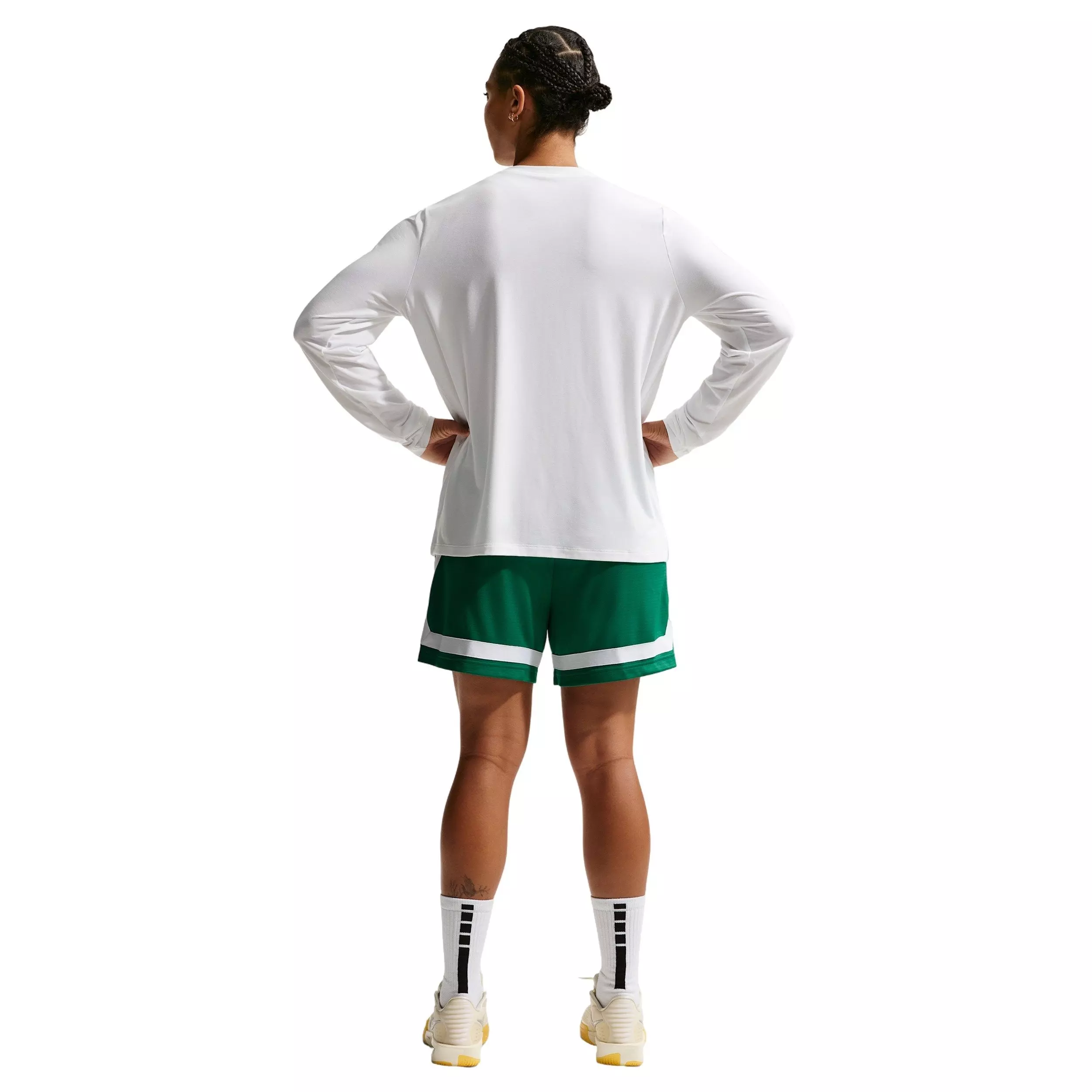 Nike Women's Dri-FIT Long-Sleeve Warm-Up Basketball Top - White - WHITE