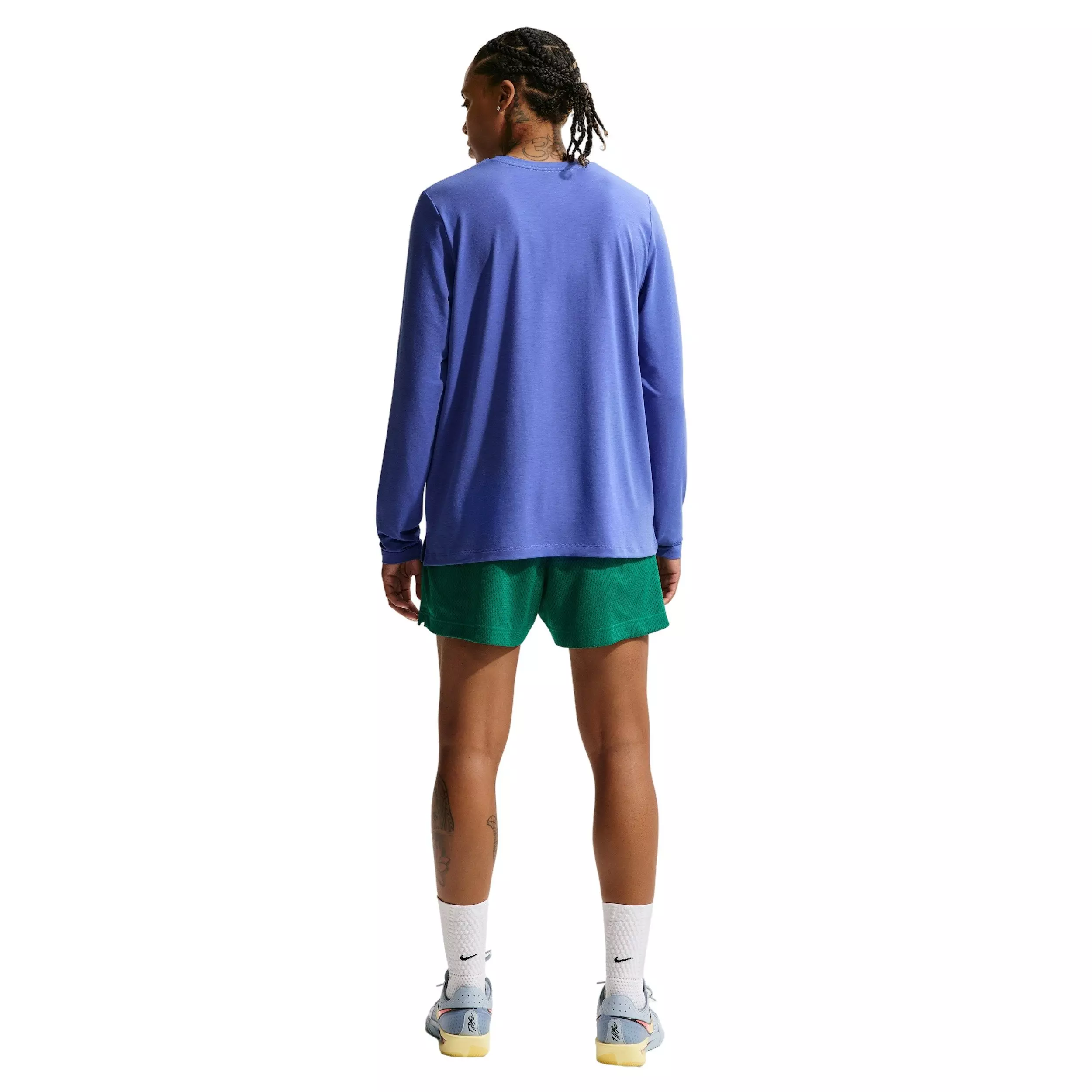 Nike Women's Dri-FIT Long-Sleeve Warm-Up Basketball Top -Blue - BLUE