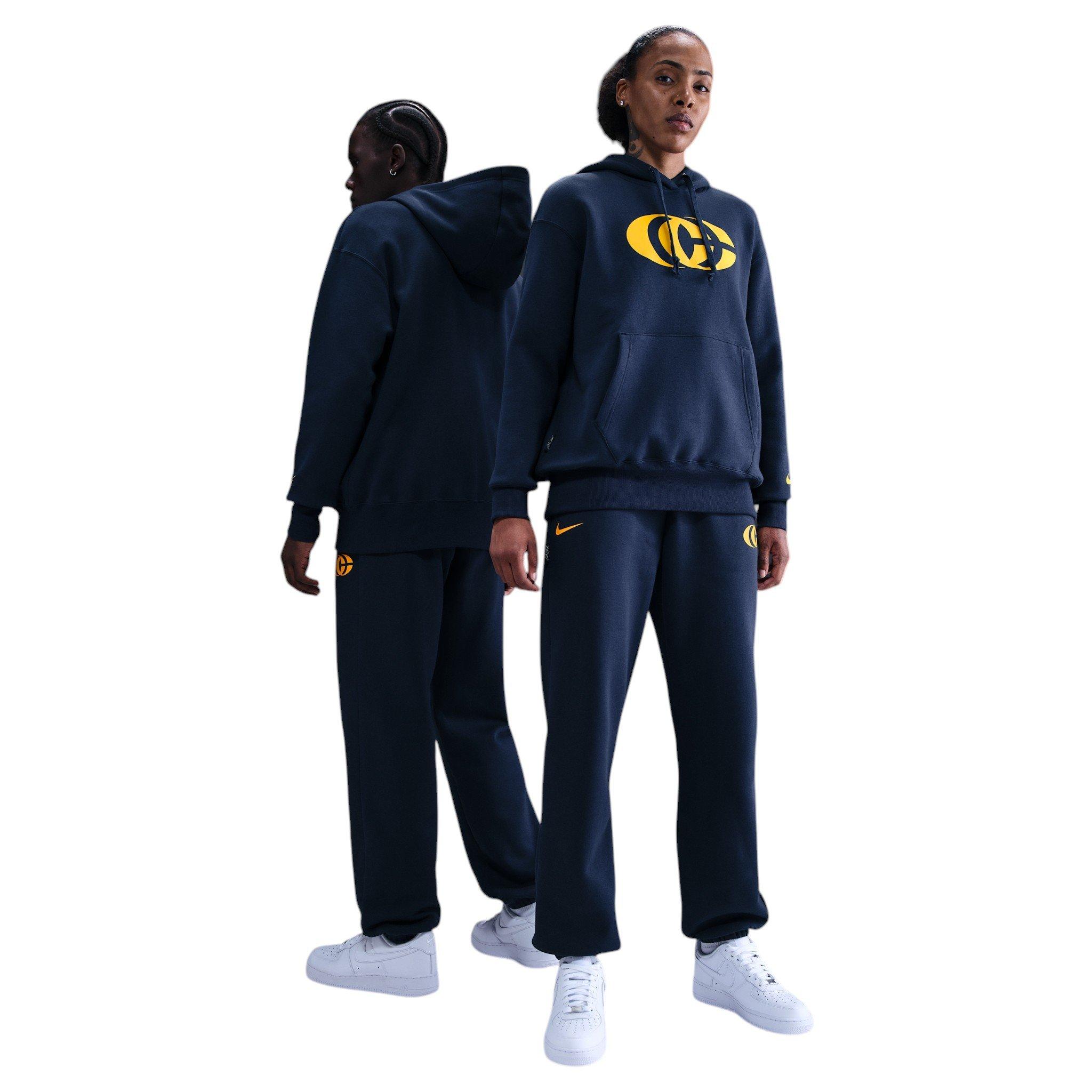 Nike Unisex Caitlin Clark Basketball Phoenix Fleece Pants - Navy/Yellow - NAVY/YELLOW