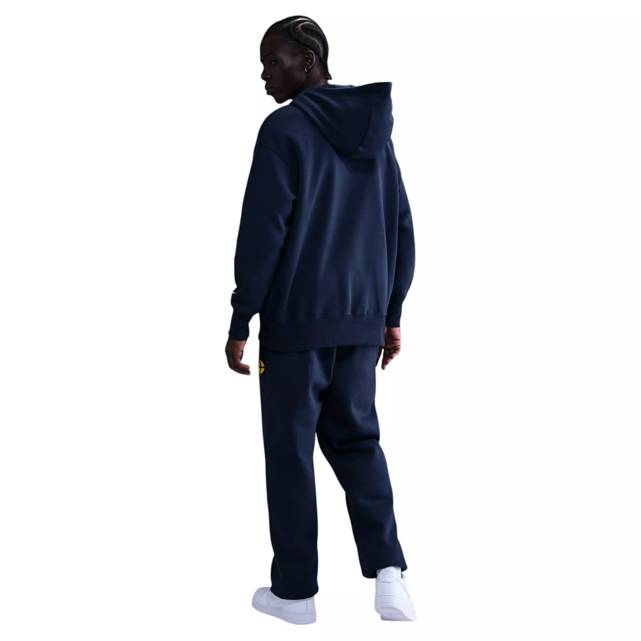 Nike Unisex Caitlin Clark Basketball Phoenix Fleece Pants - Navy/Yellow - NAVY/YELLOW