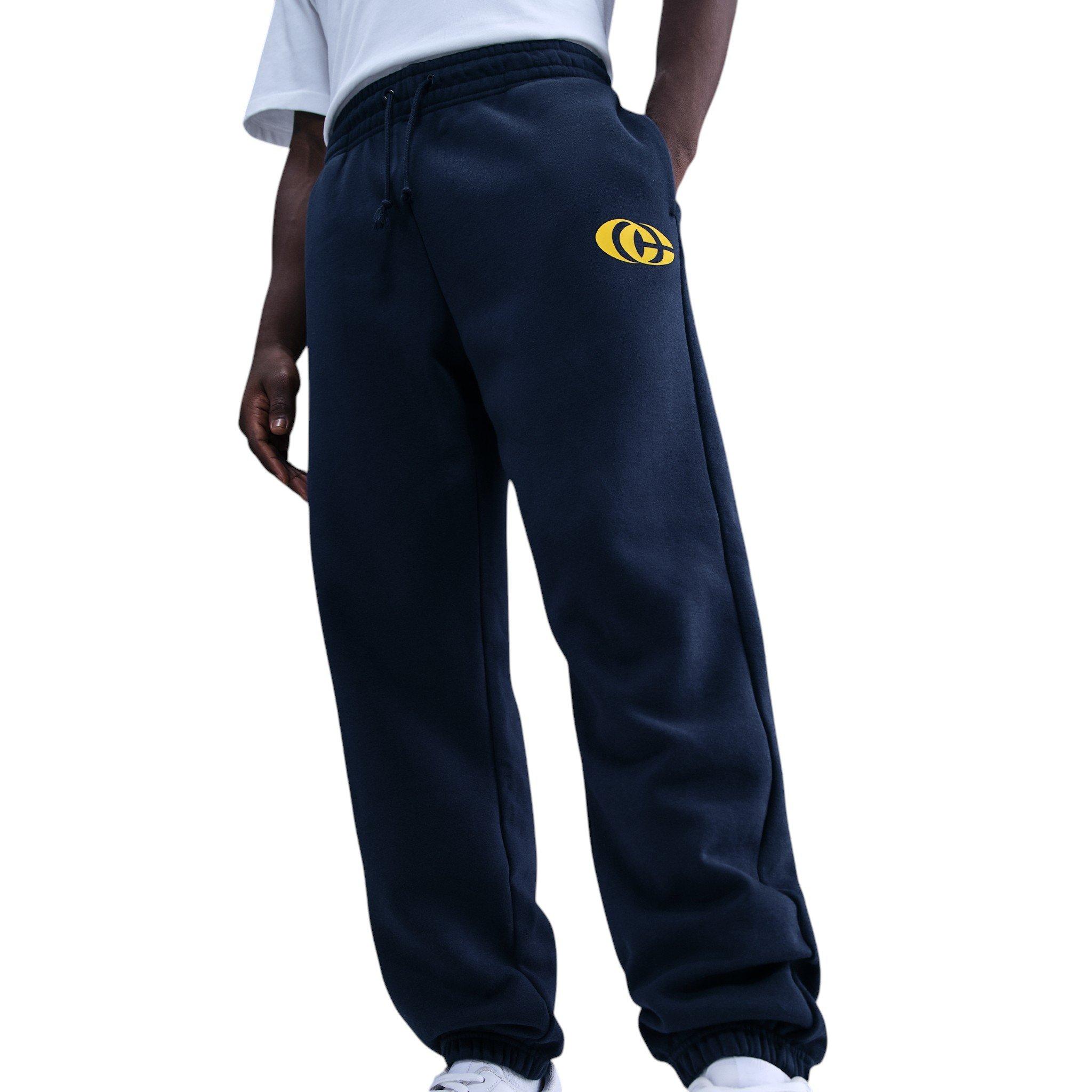 Nike Unisex Caitlin Clark Basketball Phoenix Fleece Pants - Navy/Yellow - NAVY/YELLOW