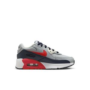 Nike Air Max 90 LTR "Light Smoke Grey/Dark Obsidian/Phantom/Bright Crimson" Preschool Boys' Shoe