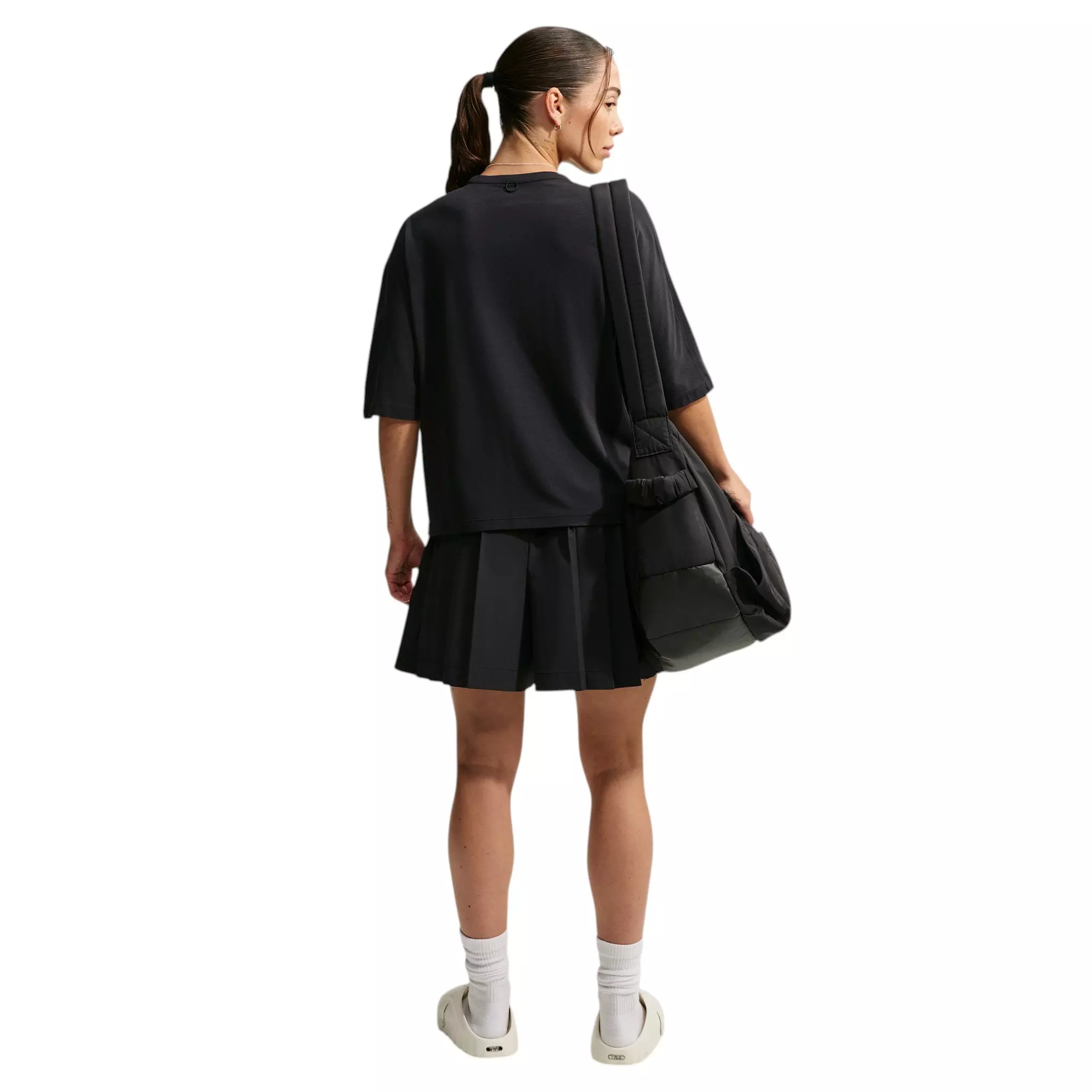 Nike Women's 24.7 ImpossiblySoft Light Dri-FIT Short Sleeve T-Shirt - Black/Grey - BLACK/GREY