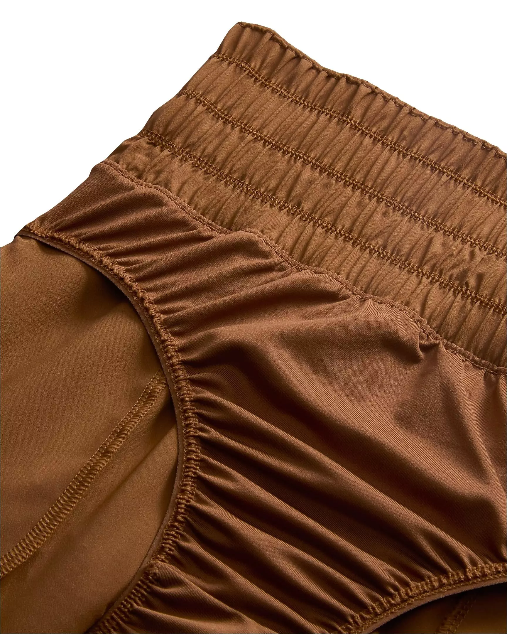 Nike Women's One Dri-FIT Ultra High-Waisted Brief-Lined Shorts - BROWN
