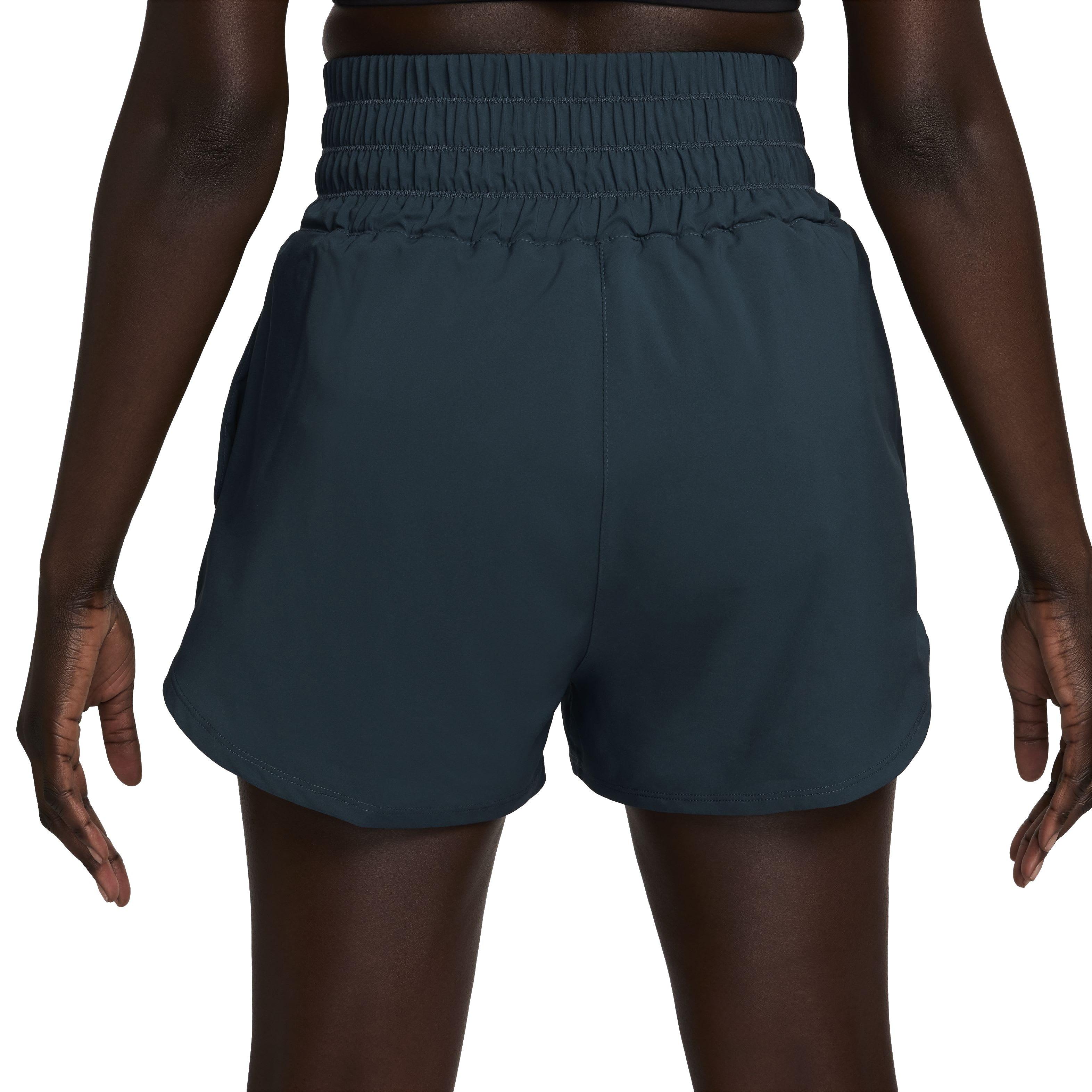 Nike Women's One Dri-FIT Ultra High-Waisted Brief-Lined Shorts - NAVY Thumbnail View 2