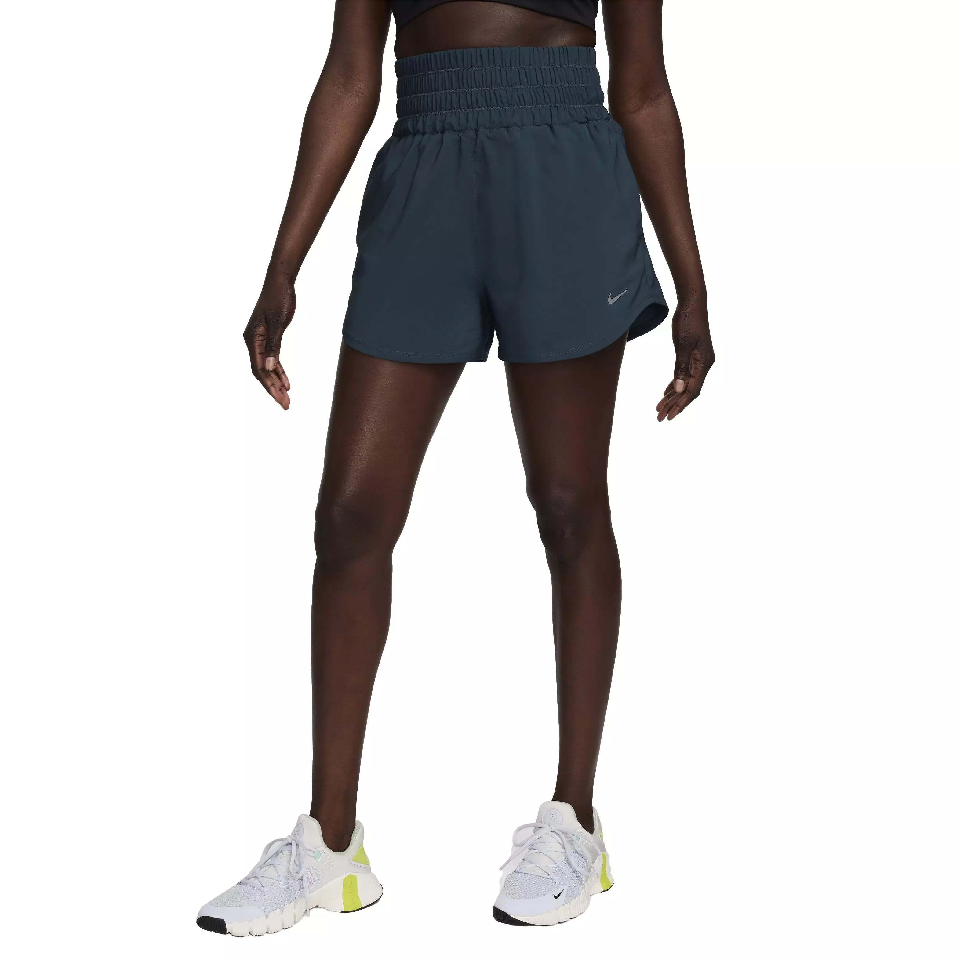 Nike Women's One Dri-FIT Ultra High-Waisted Brief-Lined Shorts - NAVY
