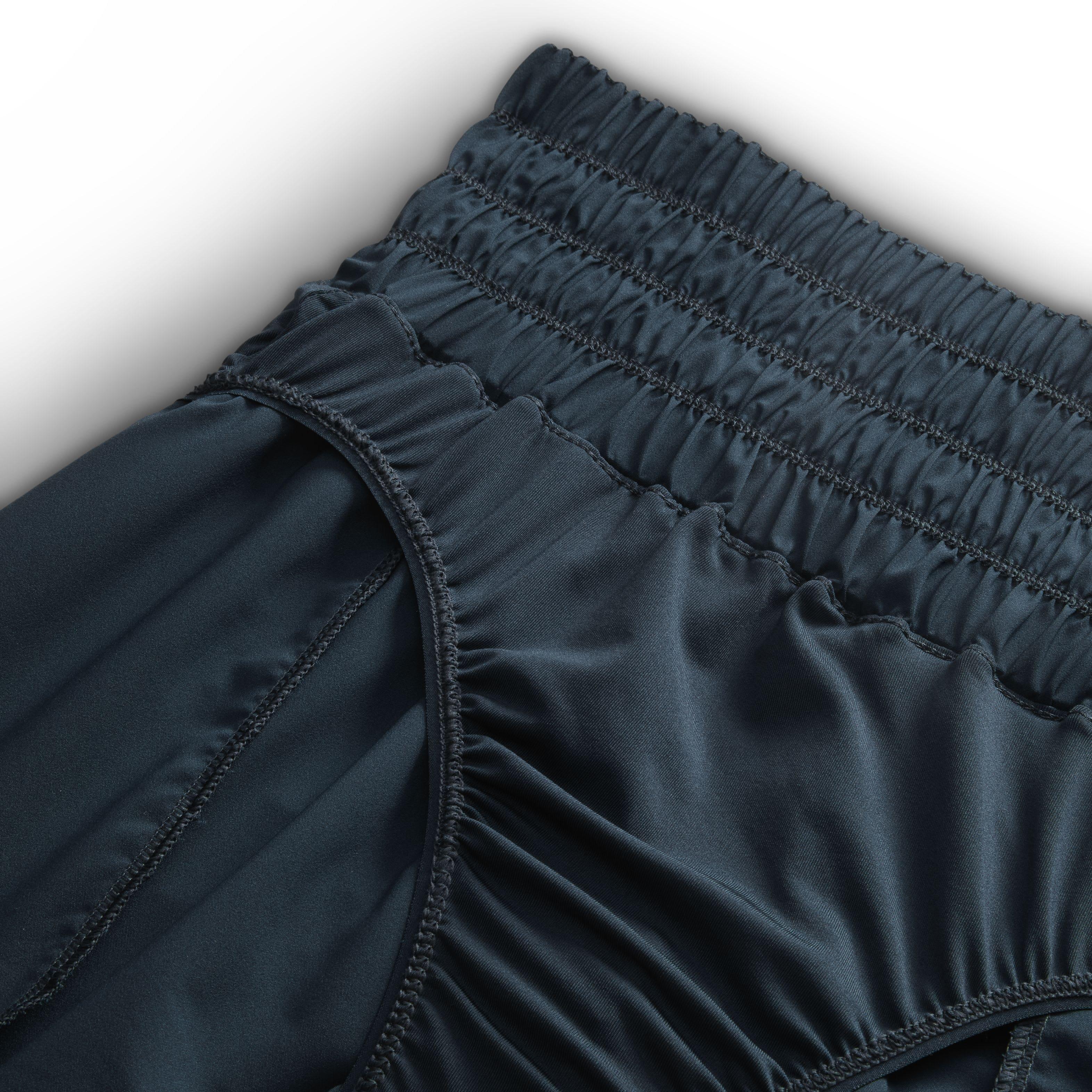 Nike Women's One Dri-FIT Ultra High-Waisted Brief-Lined Shorts - NAVY Thumbnail View 7