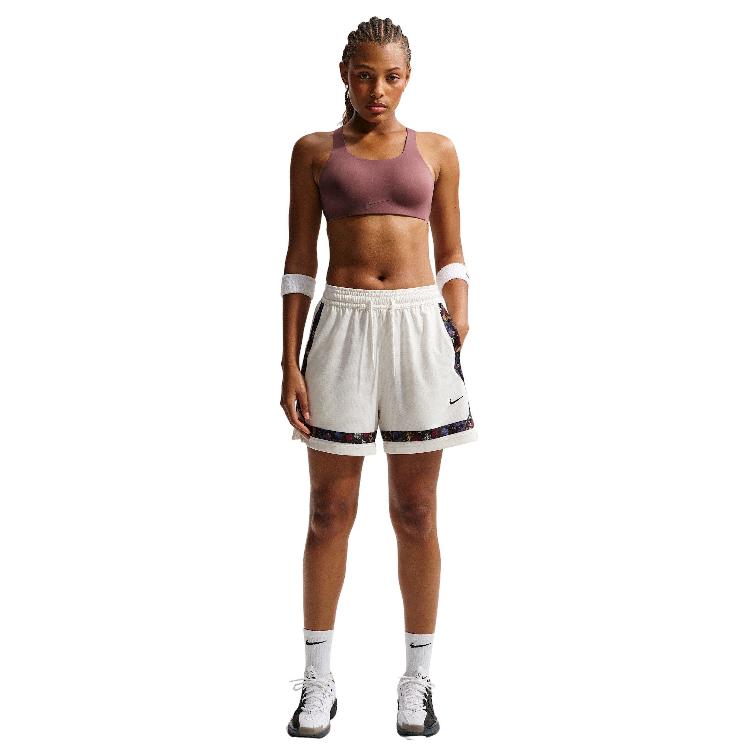 Nike Women's Crossover Dri-FIT Basketball Shorts - Off-White - OFF-WHITE Thumbnail View 4
