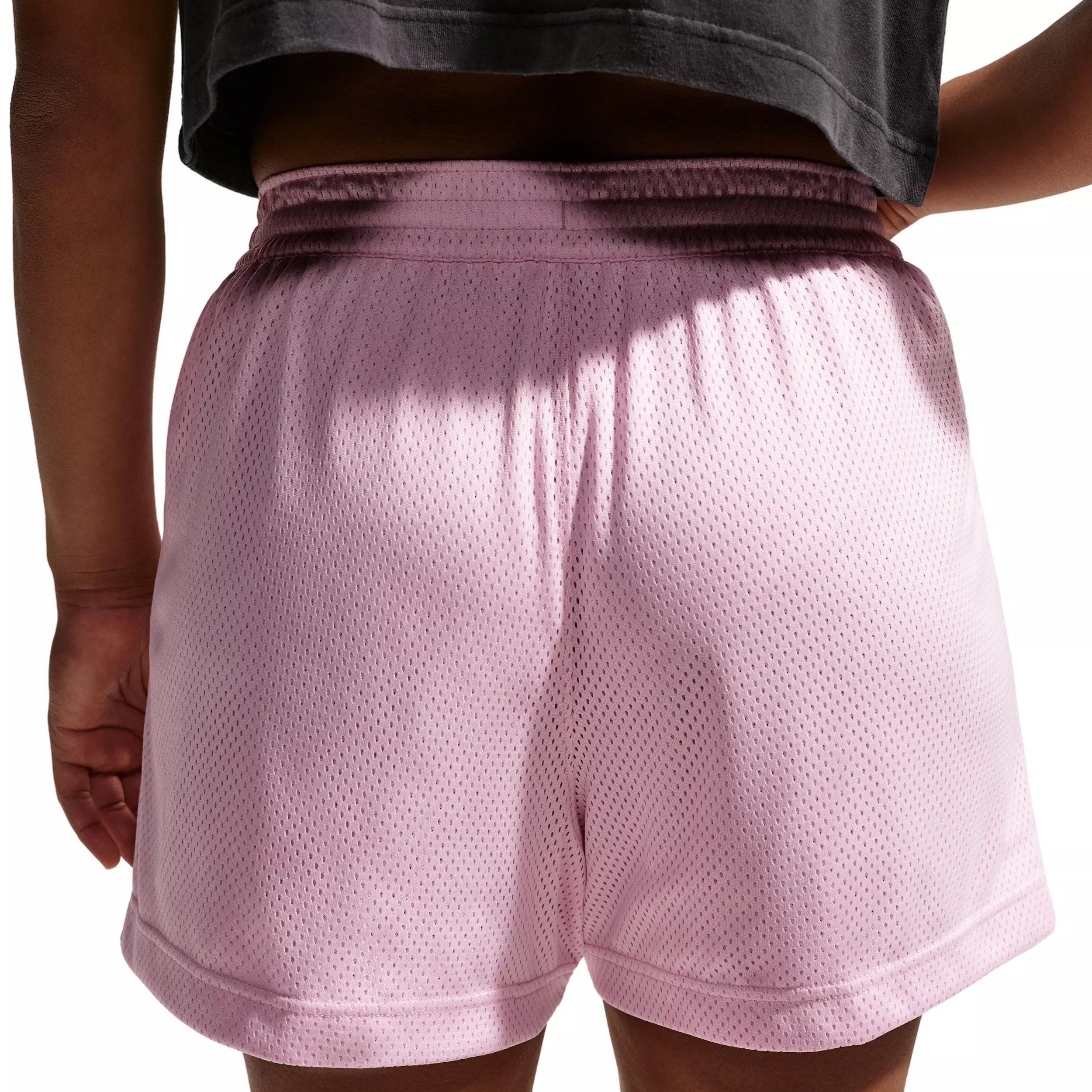 Nike Women's Essential Dri-FIT Mesh Basketball Shorts -Lt Pink - LT PINK