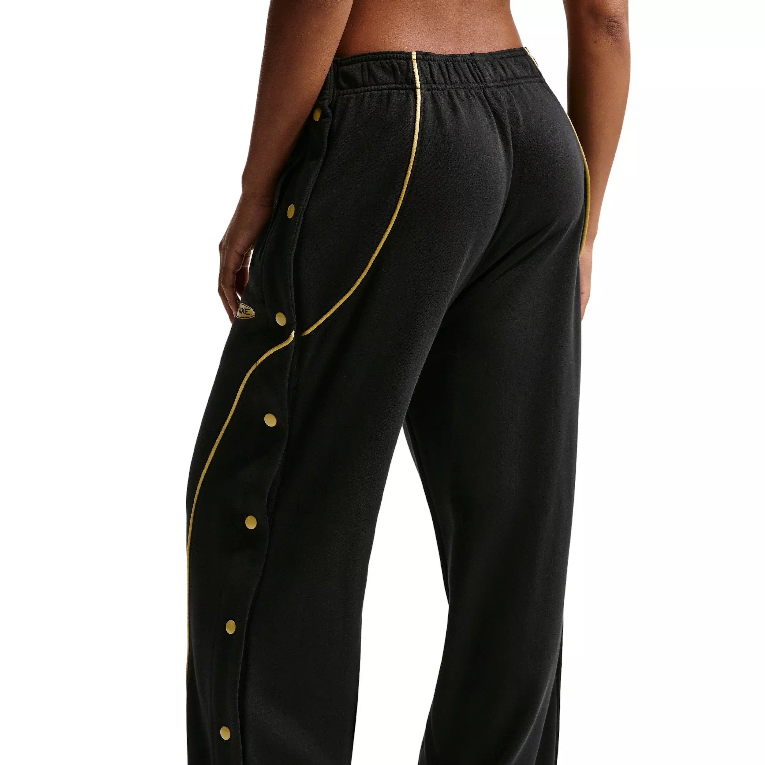 Nike Women's Fleece Tearaway Pants -Black/Gold - BLACK/GOLD
