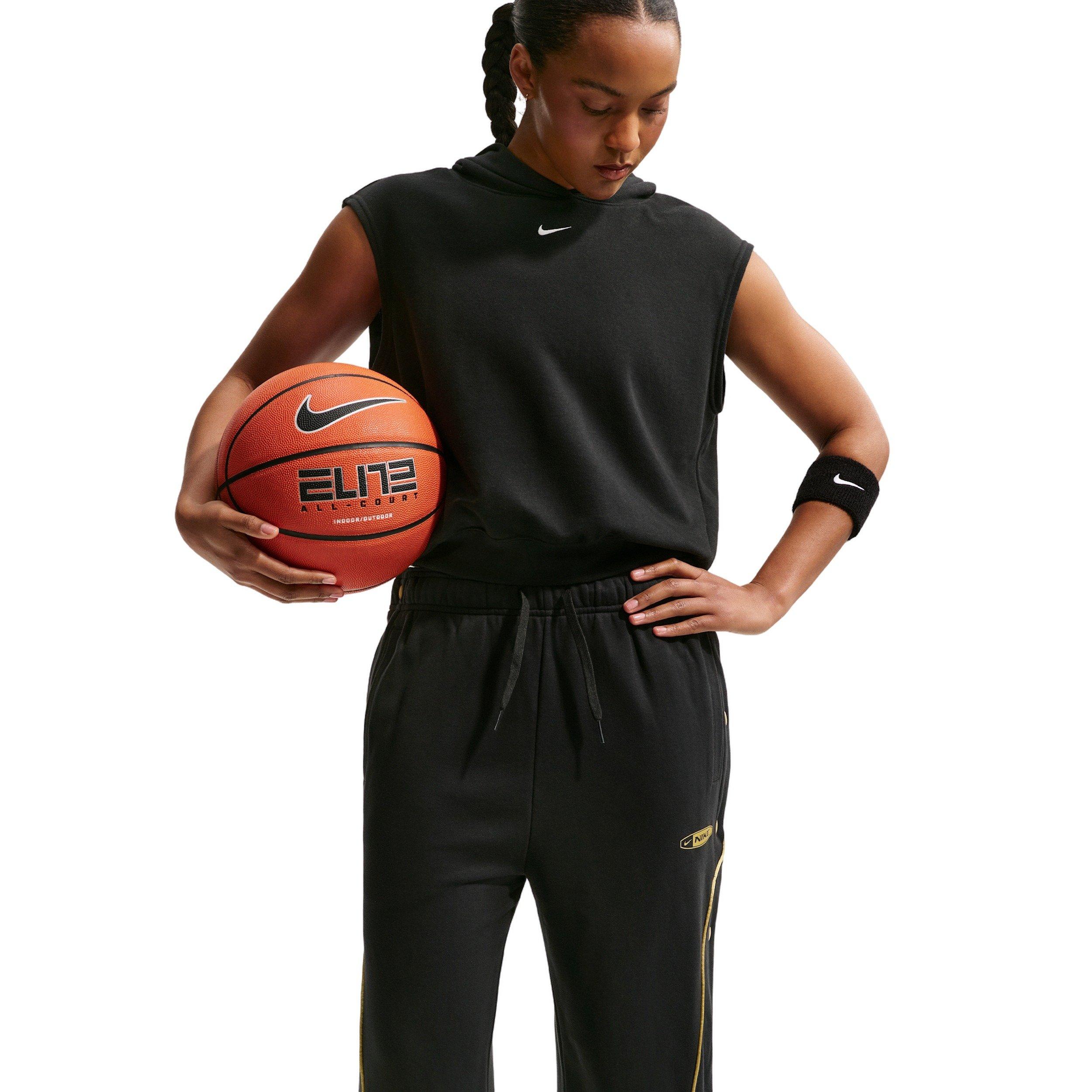 Nike Women's Fleece Tearaway Pants - Black/Gold - BLACK/GOLD Thumbnail View 3