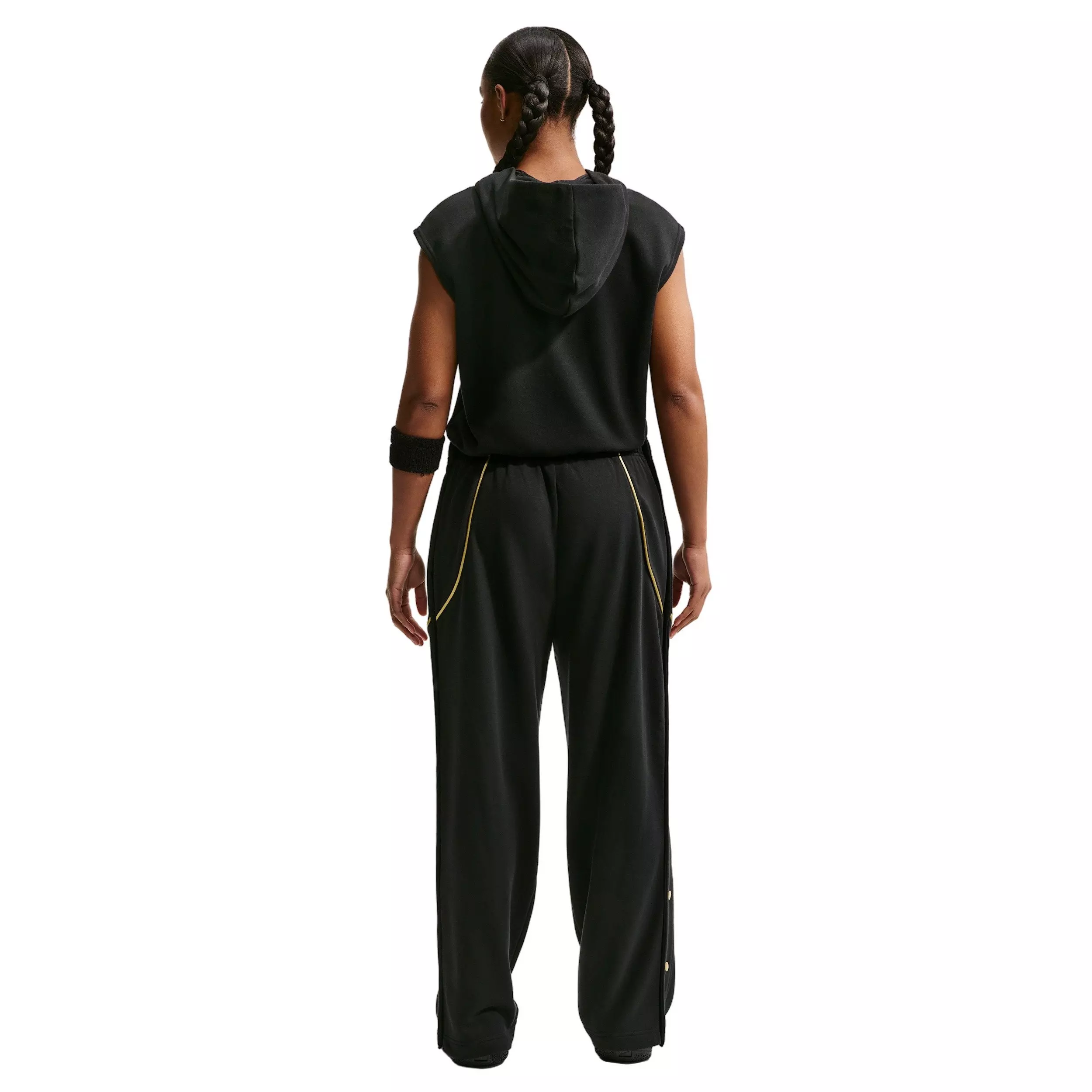 Nike Women's Fleece Tearaway Pants -Black/Gold - BLACK/GOLD