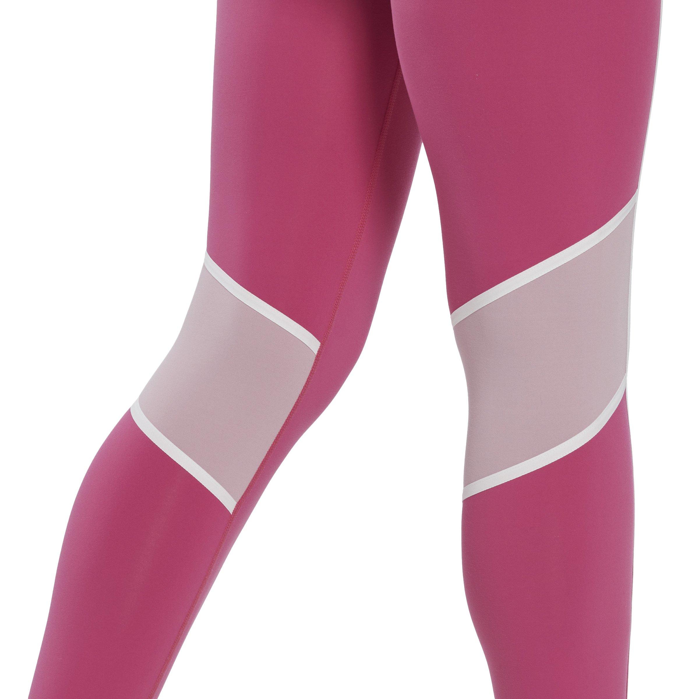 Reebok Women's Lux High-Waisted Colorblock Leggings - Pink
