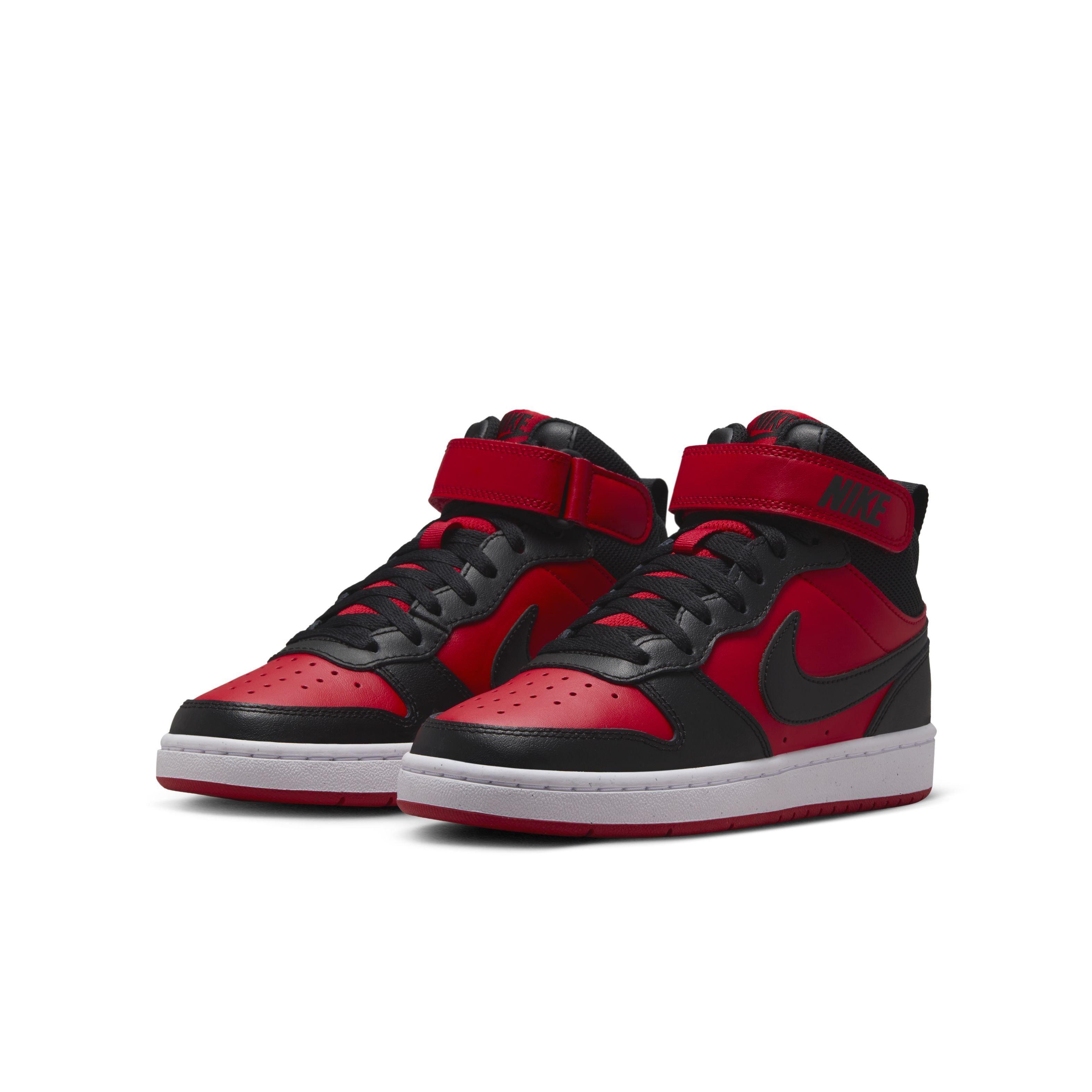 Nike Court Borough Mid 2 Grade School Boys' "University Red/White/Black" Shoe
