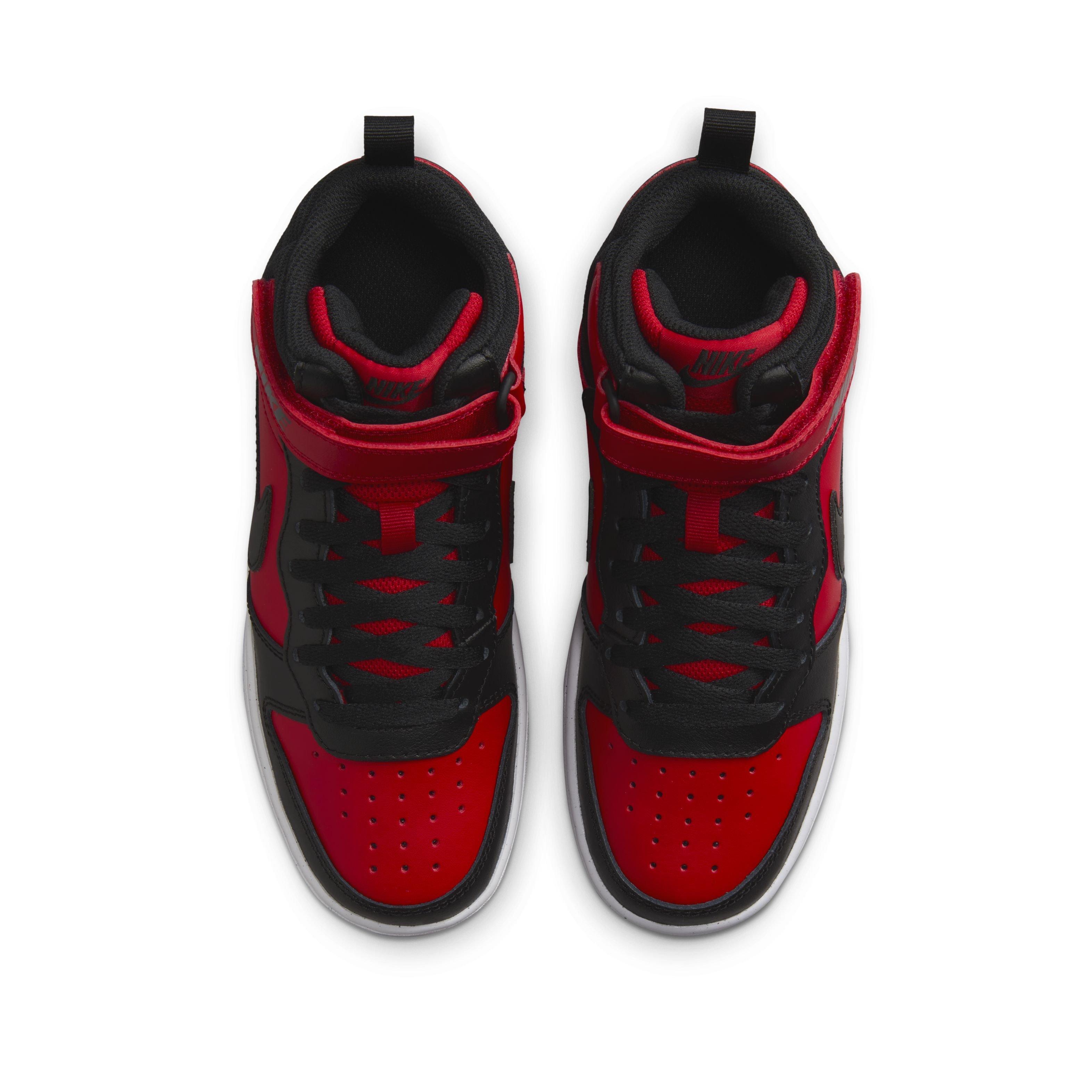 Nike Court Borough Mid 2 Grade School Boys' "University Red/White/Black" Shoe