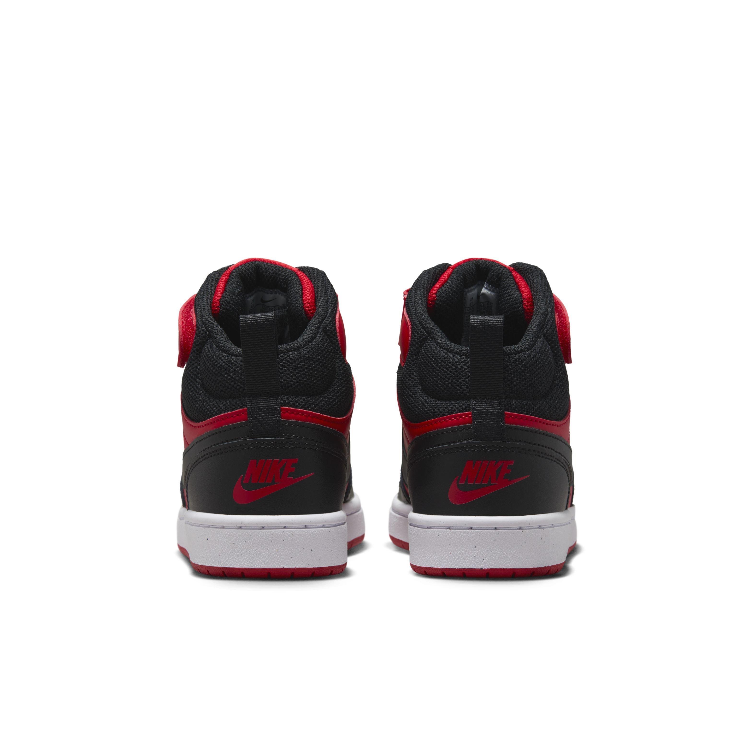 Nike Court Borough Mid 2 Grade School Boys' "University Red/White/Black" Shoe