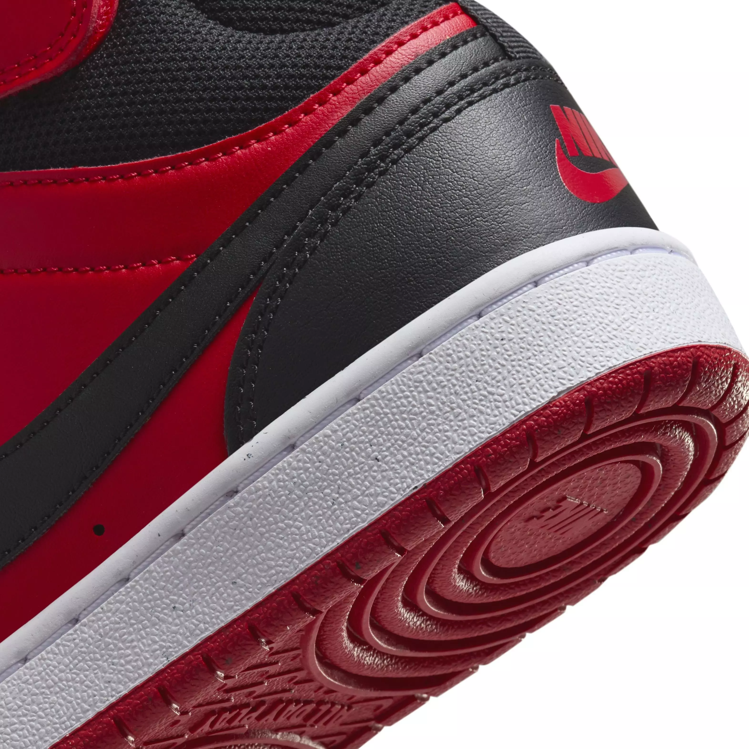 Nike Court Borough Mid 2 "University Red/White/Black" Grade School Boys' Shoe - RED/WHITE/BLACK