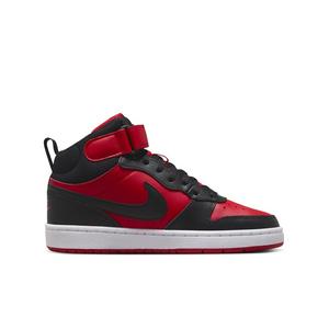 Nike Court Borough Mid 2 "University Red/White/Black" Grade School Boys' Shoe
