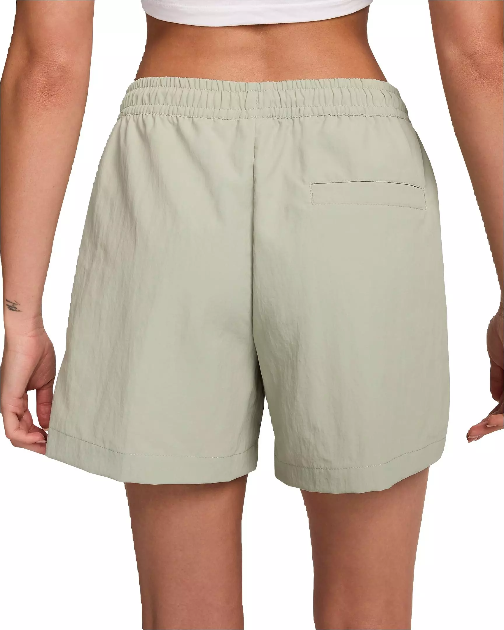 Nike Women's Sportswear Everything Wovens Mid-Rise 5" Shorts - Green - GREEN