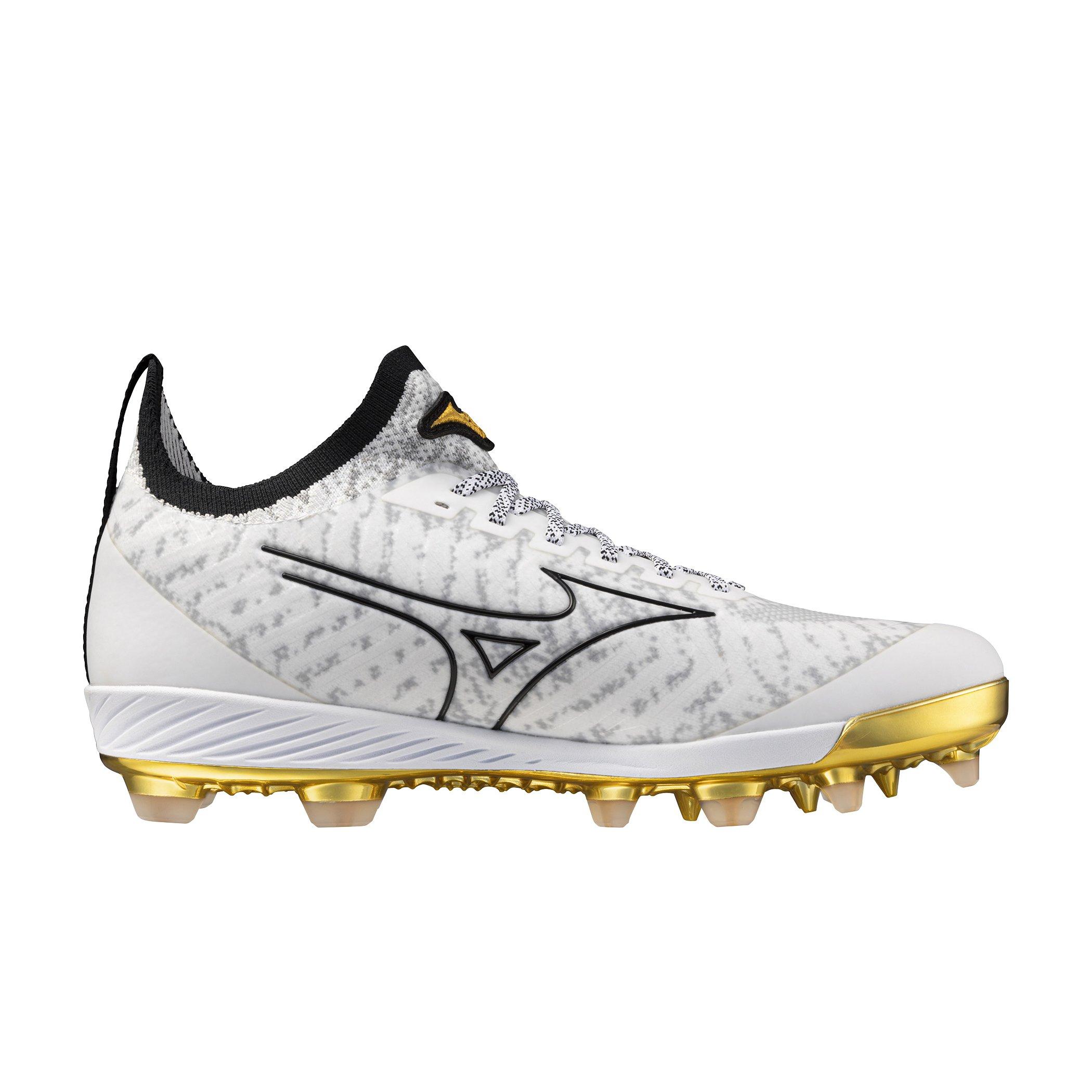 Mizuno Pro TPU "White/Gold" Men's Baseball Cleat - WHITE/GOLD Thumbnail View 1
